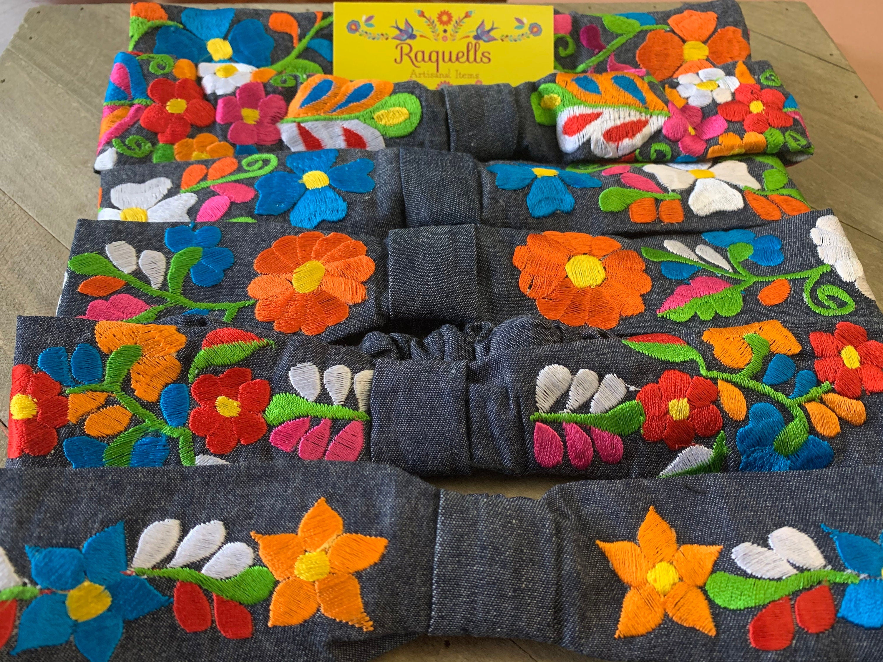 Image of Floral Embroidered Artisanal Headbands - Handmade Turbans