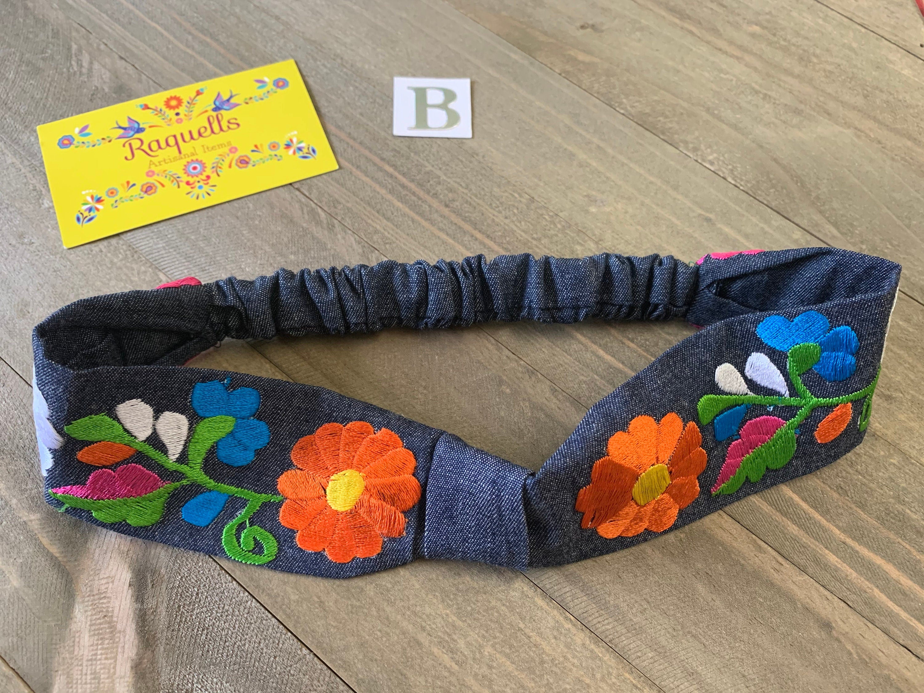 Image of Floral Embroidered Artisanal Headbands - Handmade Turbans