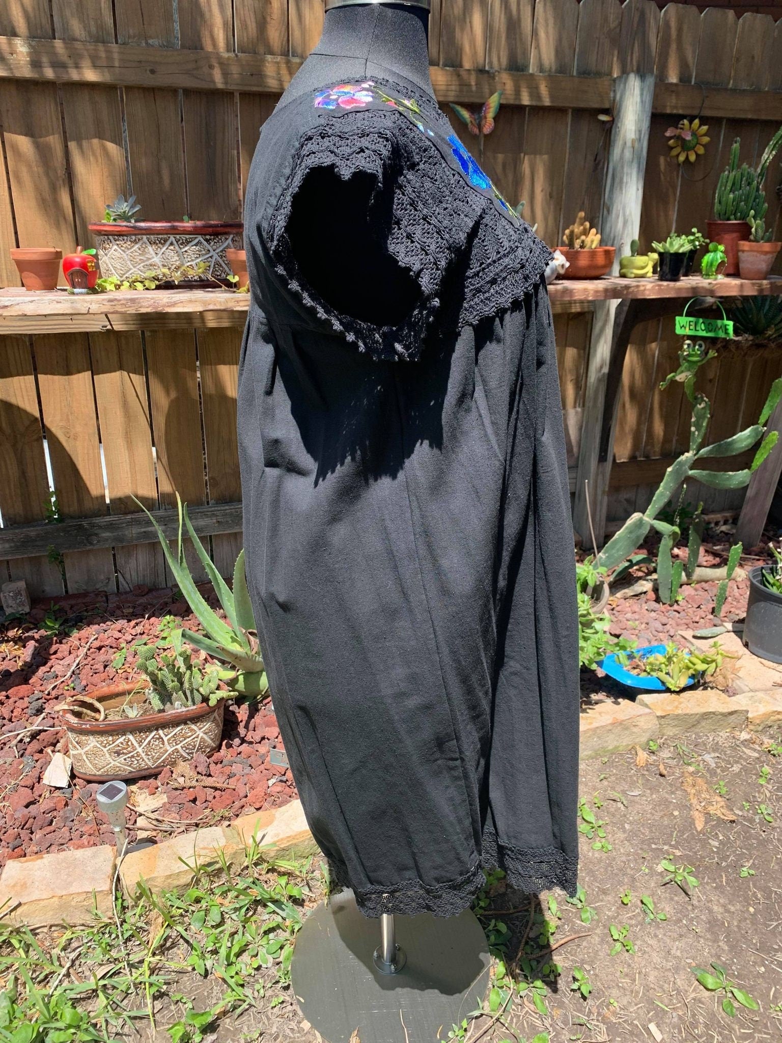 Puebla, Mexican Embroidered Dress - Traditional Artisanal Dress