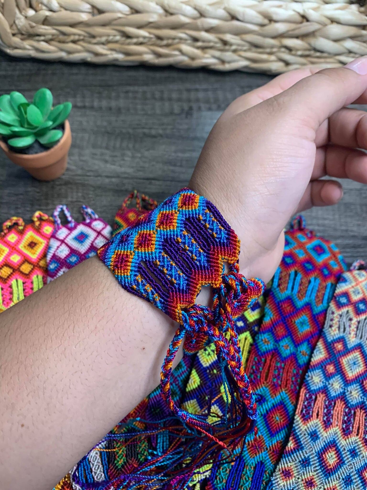Mexican Handwoven Cuff Friendship Bracelet - Artisan Made Friendship Bracelet