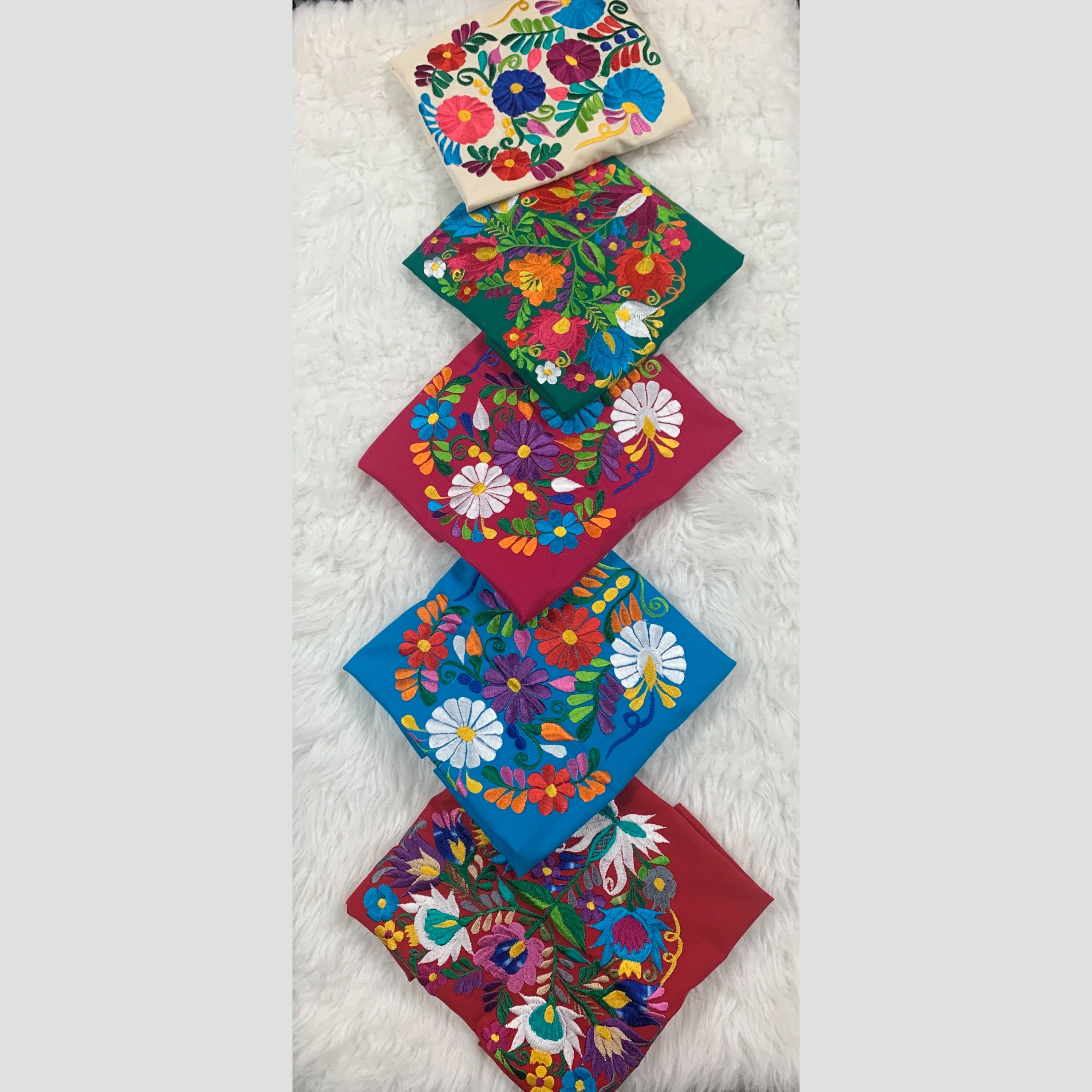 Mexican Floral Embroidered Pillow Cover - Mexican Pillow Cases - Cushion Covers- sale is for One Cover ONLY