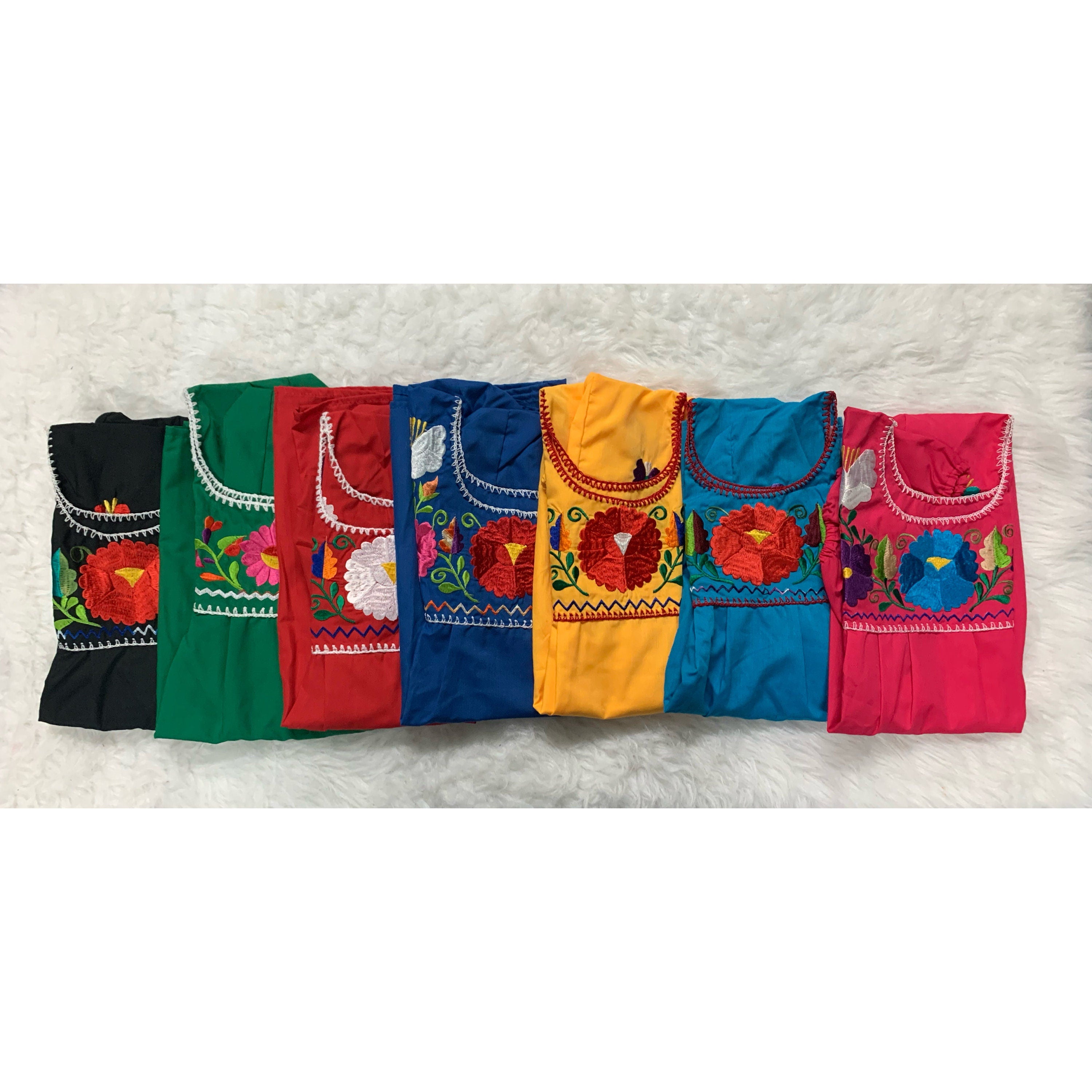 Image of Traditional Mexican Embroidered Blouse - Artisanal Blouse - XSmall