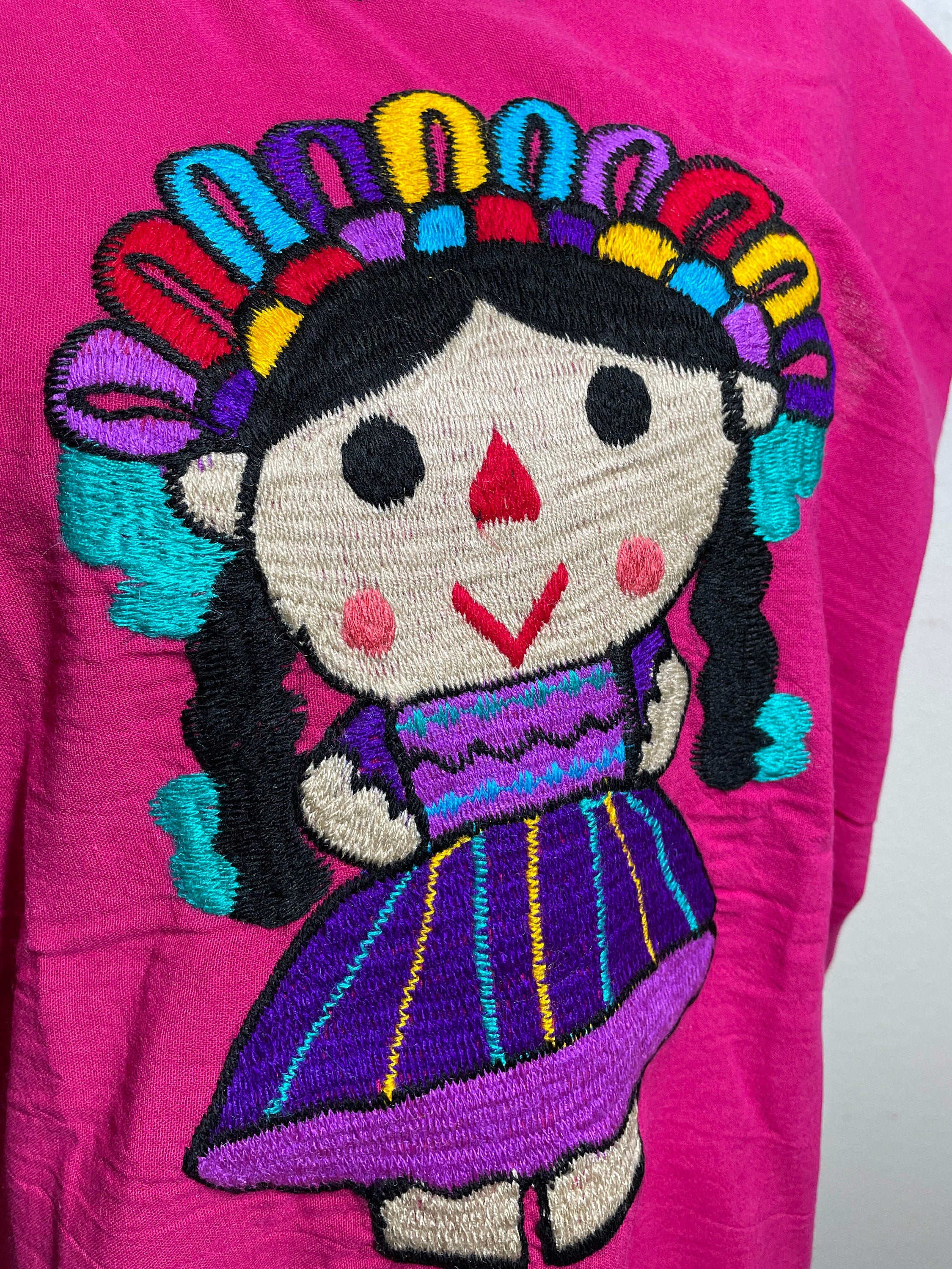Embroidered Artisanal Lele Blouse - Handmade Artisanal Mexican Blouse - Size Large