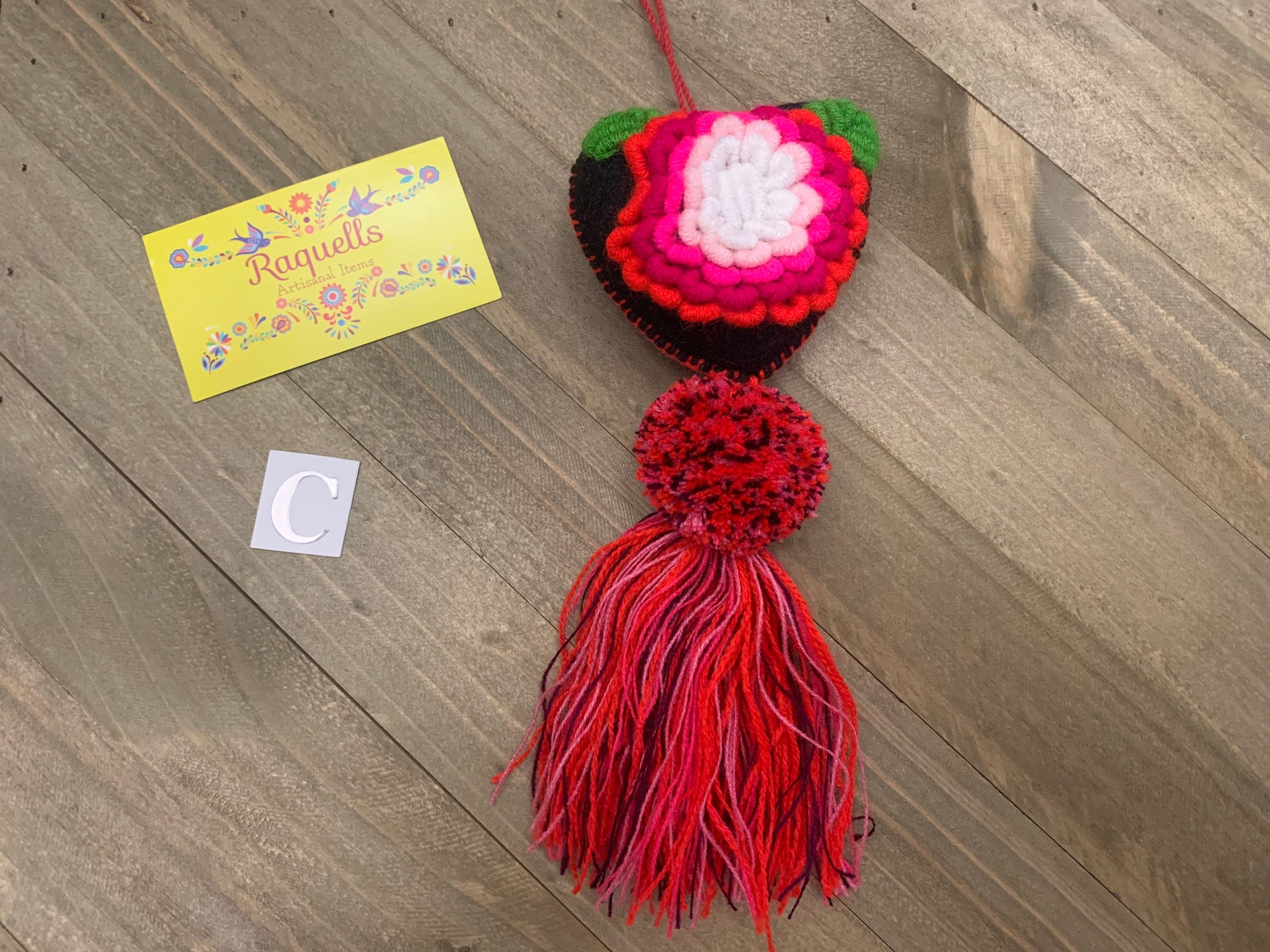 Image of Artisan Made Rococo Heart Tassels - Handmade Tassel Charms