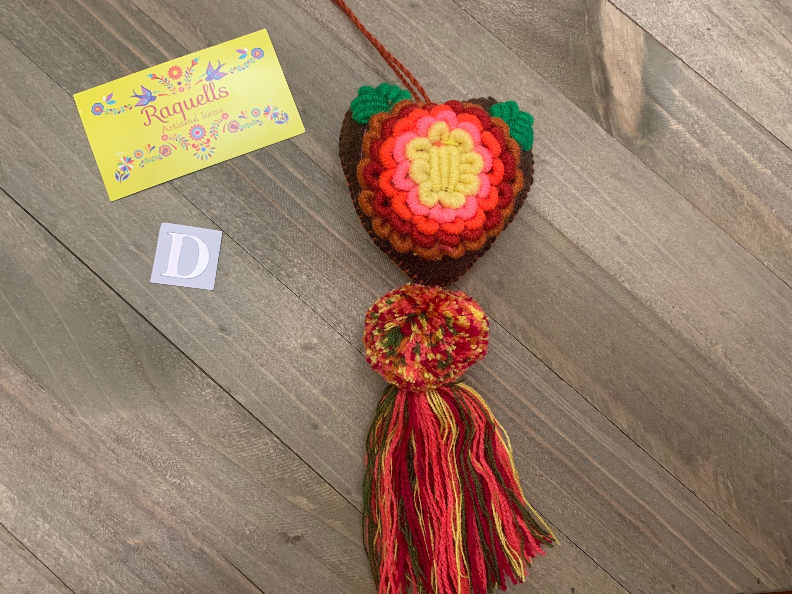 Image of Artisan Made Rococo Heart Tassels - Handmade Tassel Charms