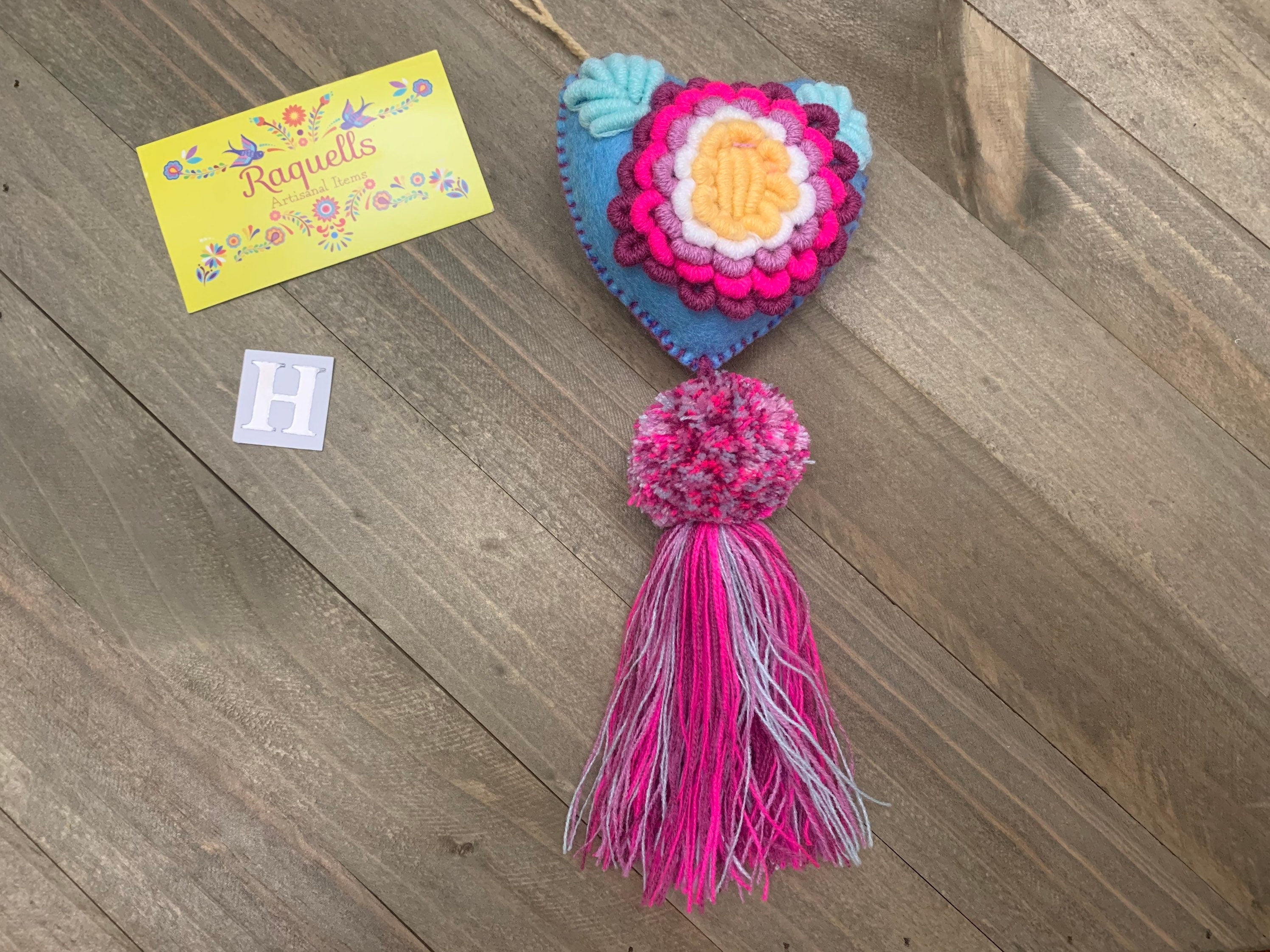 Artisan Made Rococo Heart Tassels - Handmade Tassel Charms