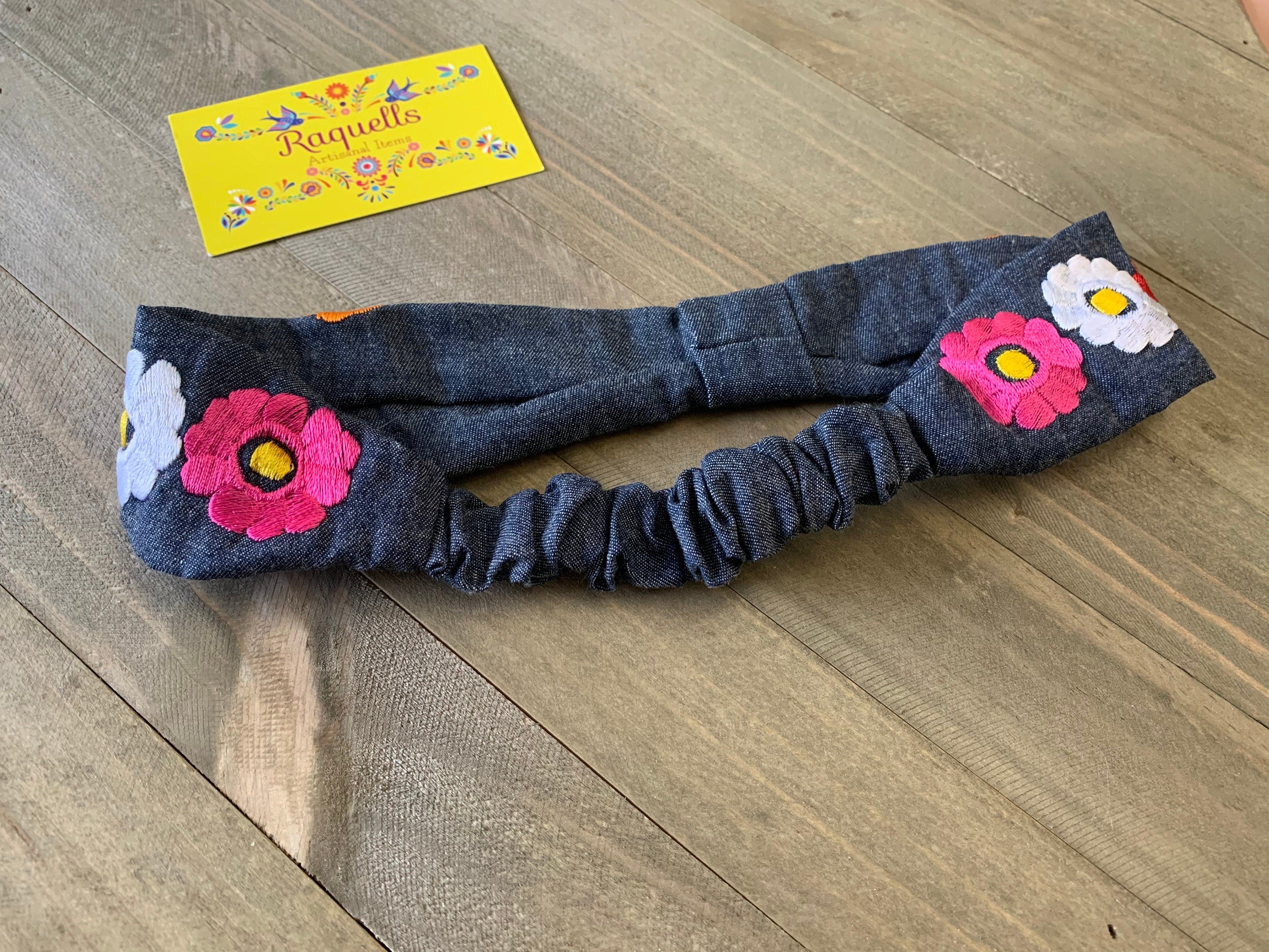 Image of Floral Embroidered Artisanal Headbands - Handmade Turbans