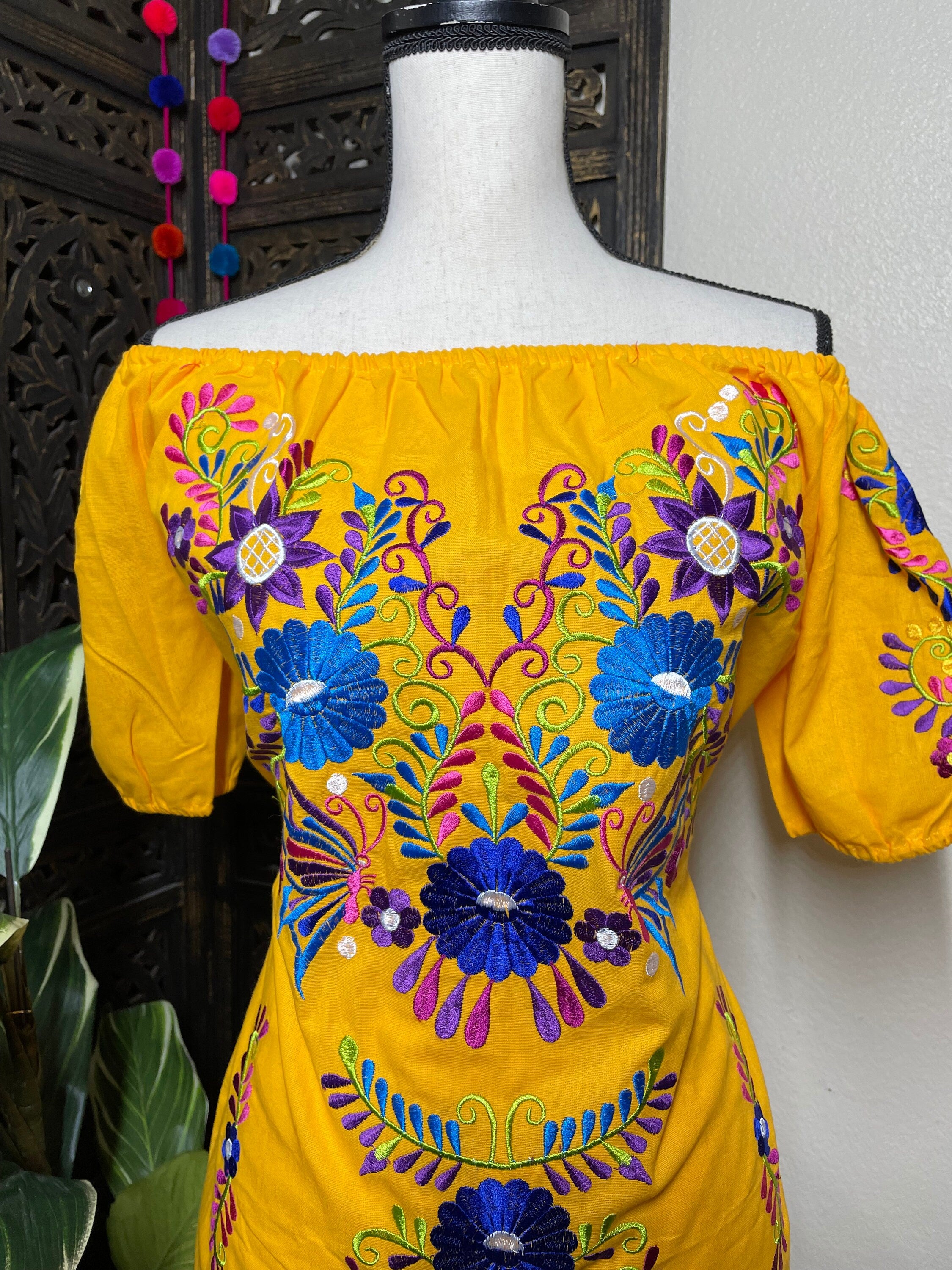 Gorgeous Embroidered Artisanal Dress - Mexican Floral Dress from Chiapas, Mexico