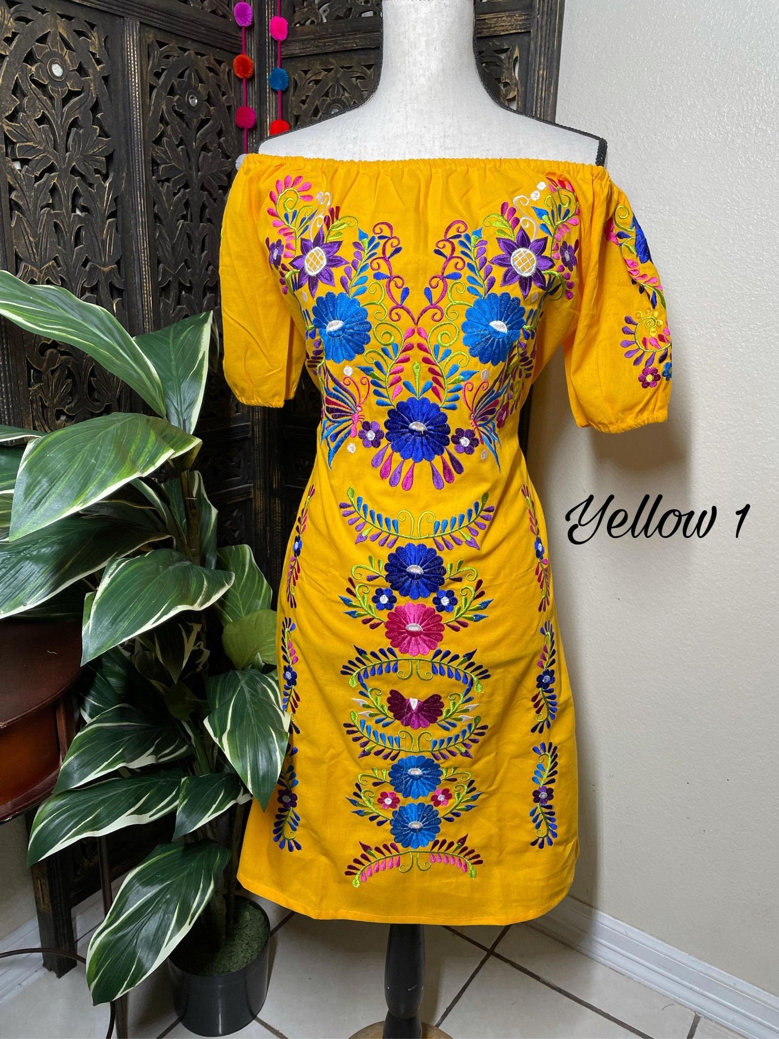 Gorgeous Embroidered Artisanal Dress - Mexican Floral Dress from Chiapas, Mexico