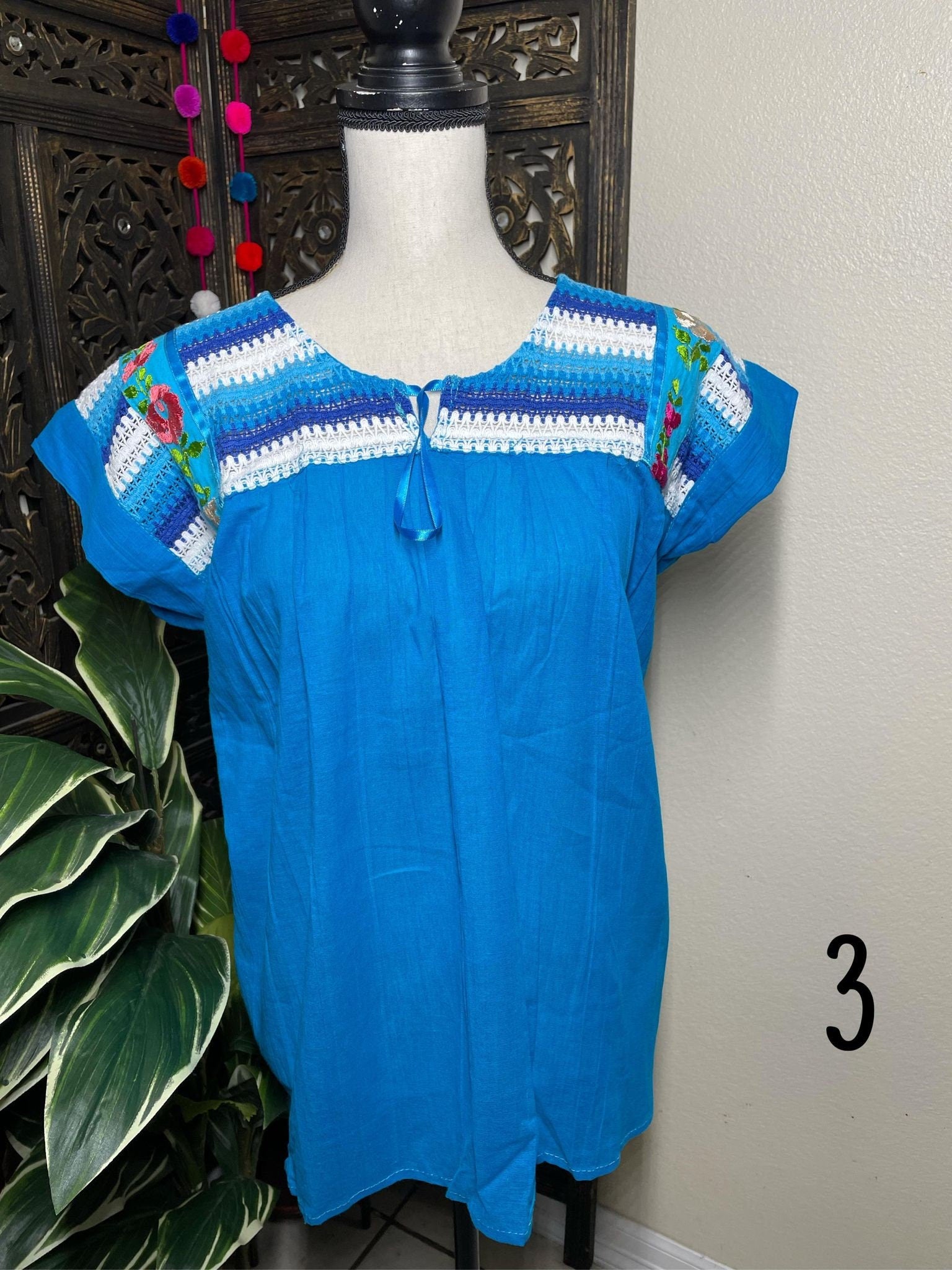 Image of Precious Embroidered Blouse made in Puebla, Mexico - Medium Size