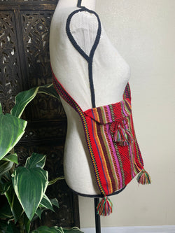 Image of Handmade Rainbow Messenger Bag - Boho Crossbody Bag