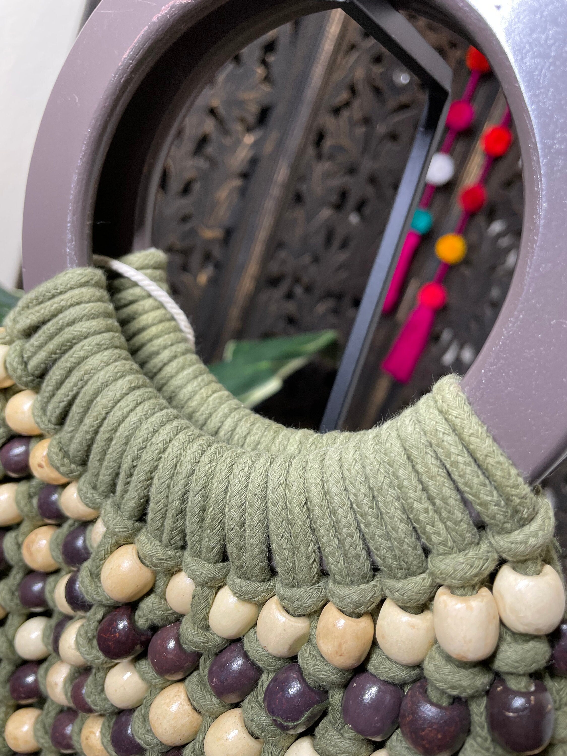 Image of Beautiful Handmade Beaded Boho Purse