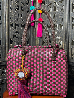 Image of Handwoven Recycled Shoulder Bag - Artisan Made Purse from Chiapas, Mexico