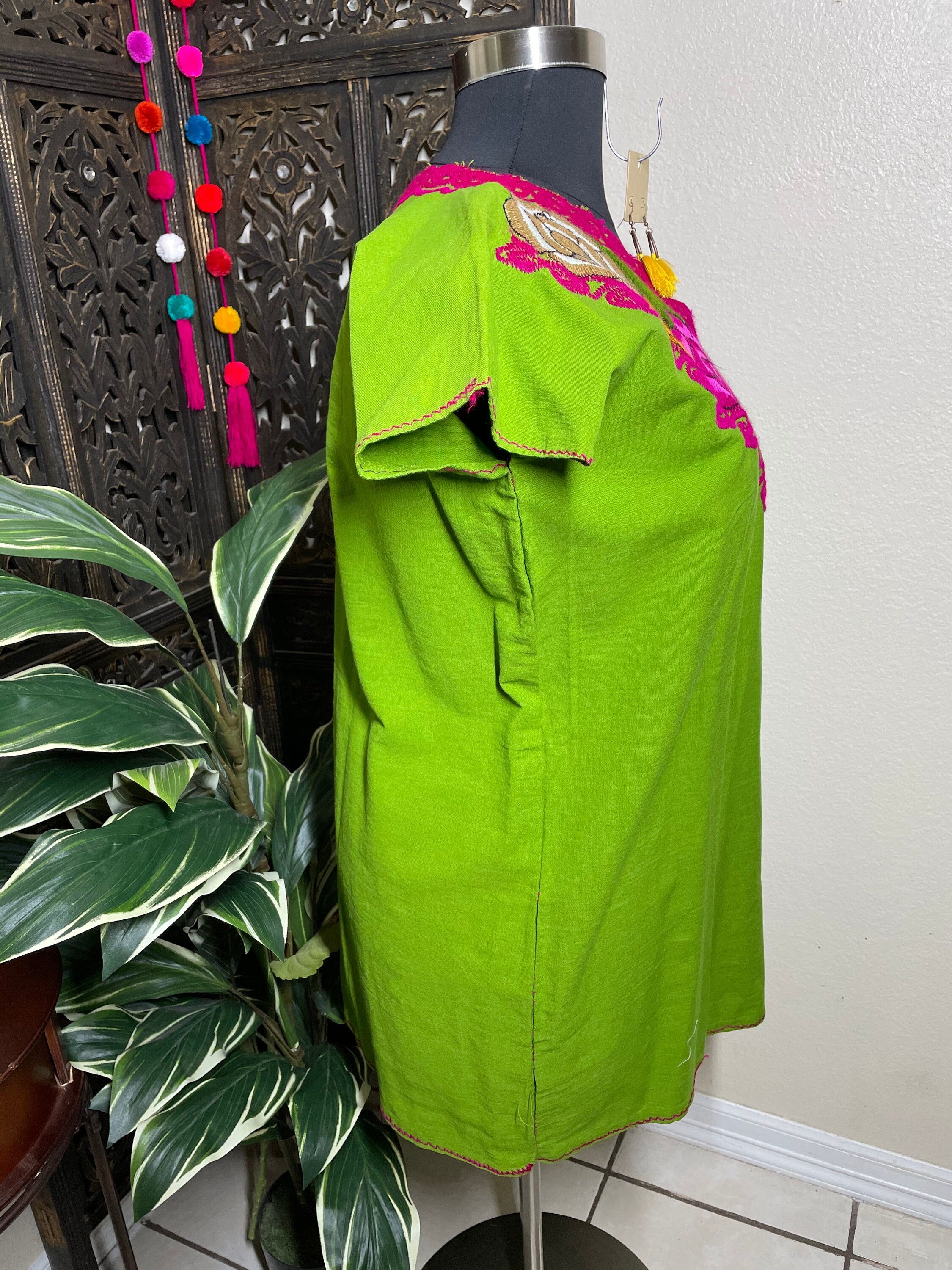 Image of Artisanal Mexican Embroidered Blouse - Handmade Floral Embroidered Blouse from Chiapas, Mexico