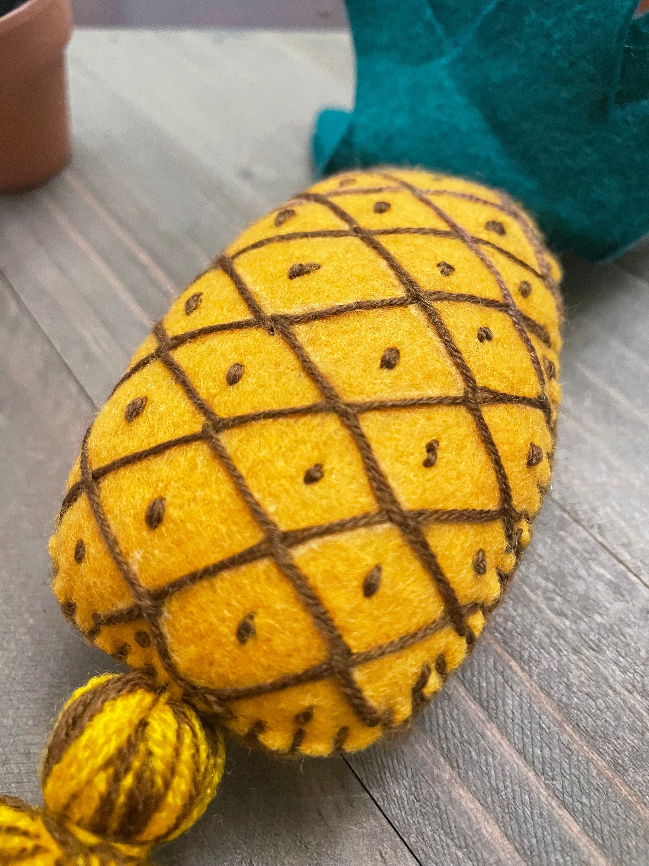 Image of Handmade Pineapple Tassel Charm - Handmade Car Decor - Tassel Charm