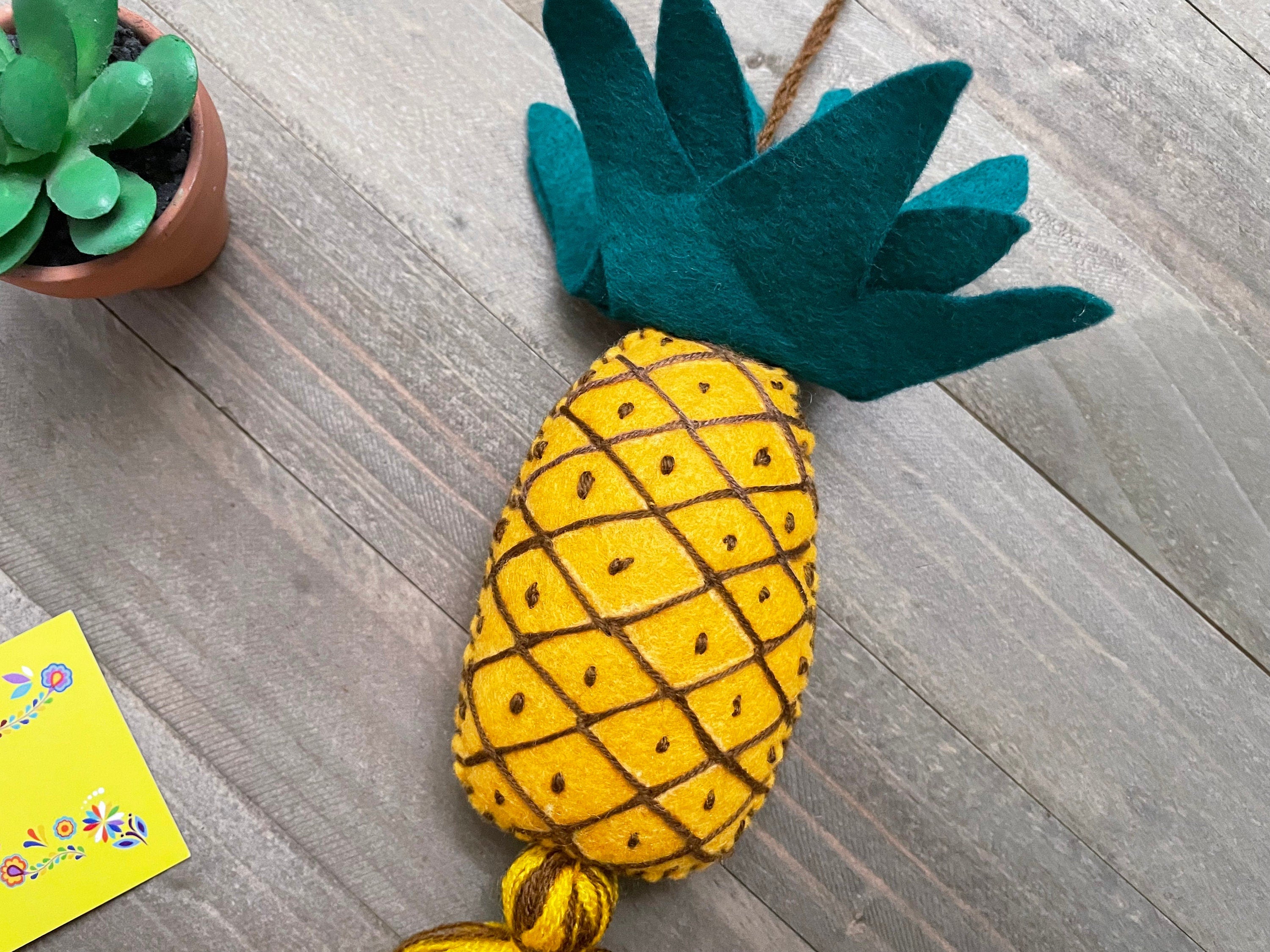 Image of Handmade Pineapple Tassel Charm - Handmade Car Decor - Tassel Charm
