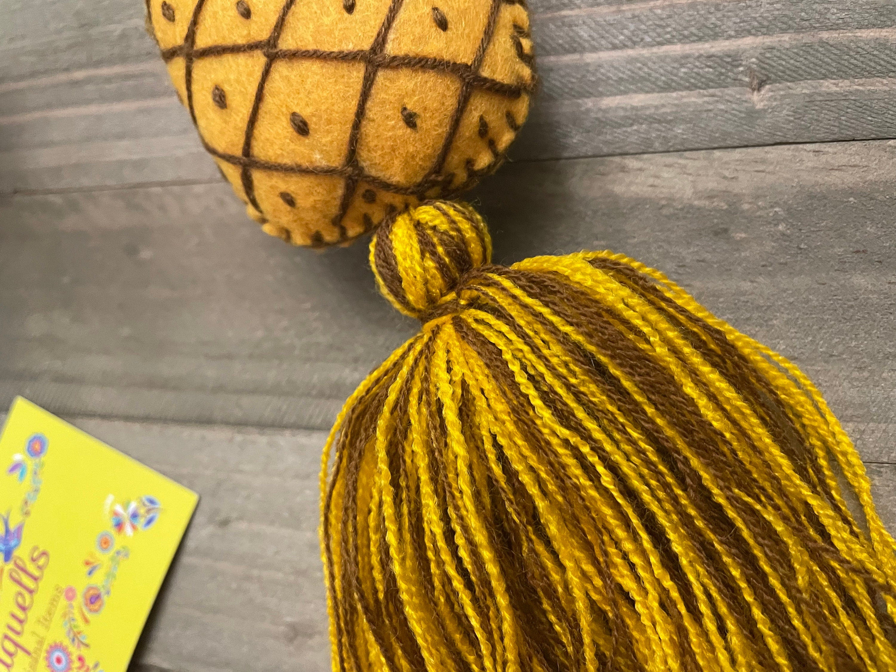Image of Handmade Pineapple Tassel Charm - Handmade Car Decor - Tassel Charm