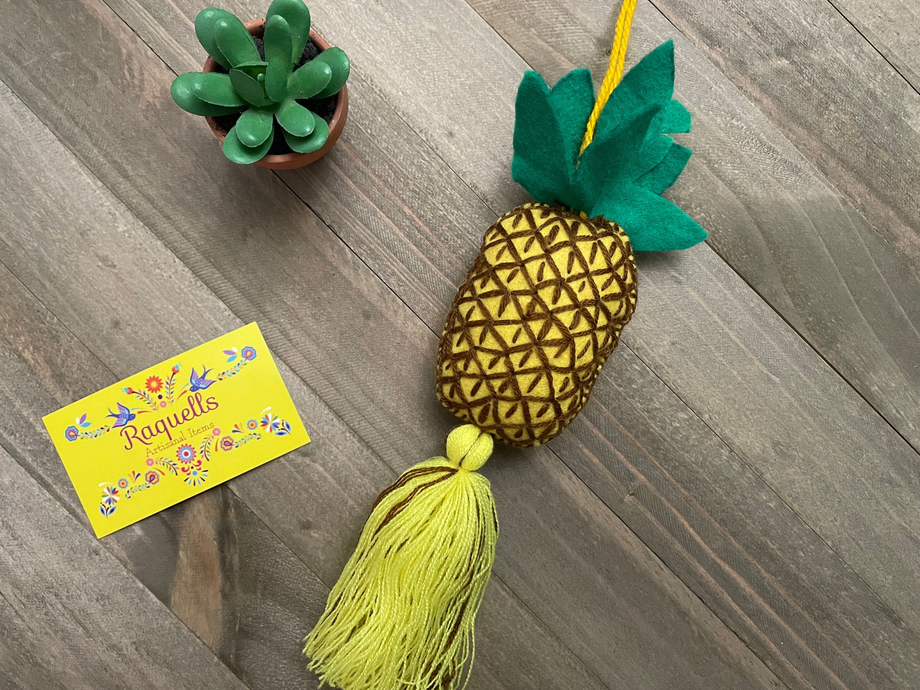 Image of Handmade Pineapple Tassel Charm - Handmade Car Decor - Tassel Charm