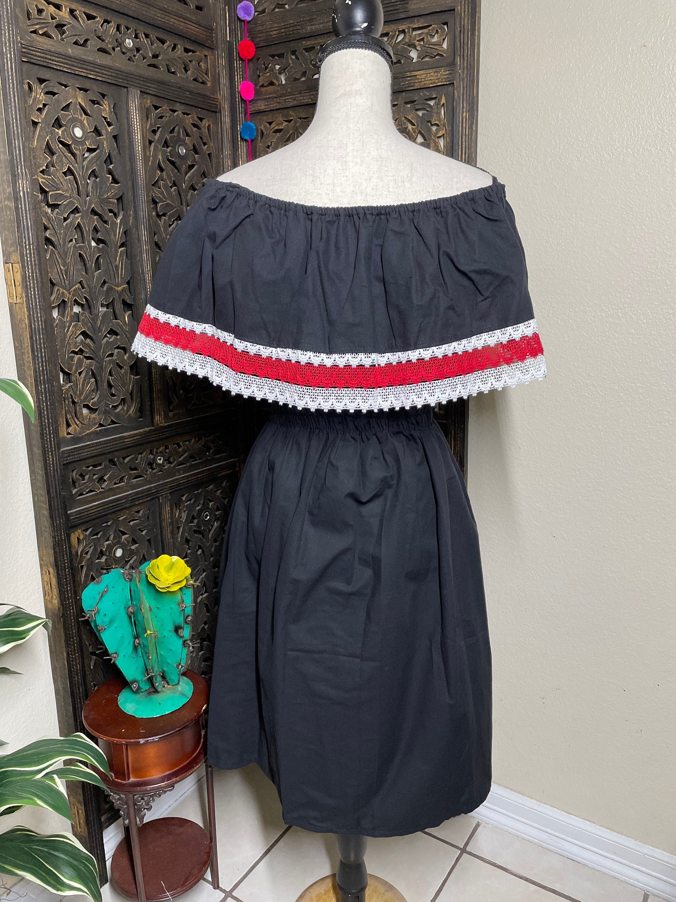Image of Gorgeous Mexican Embroidered Dress - Handmade Artisanal Dress - Hand Embroidered Dress - Medium