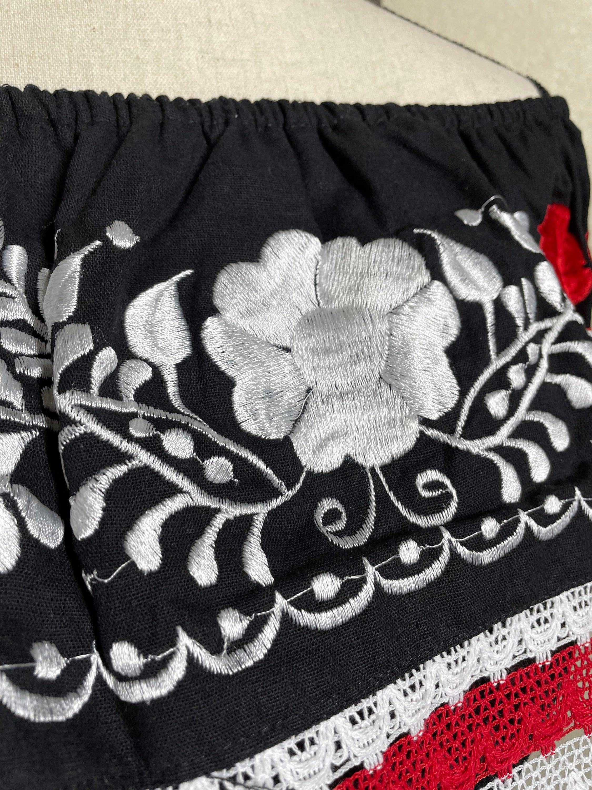 Image of Gorgeous Mexican Embroidered Dress - Handmade Artisanal Dress - Hand Embroidered Dress - Medium