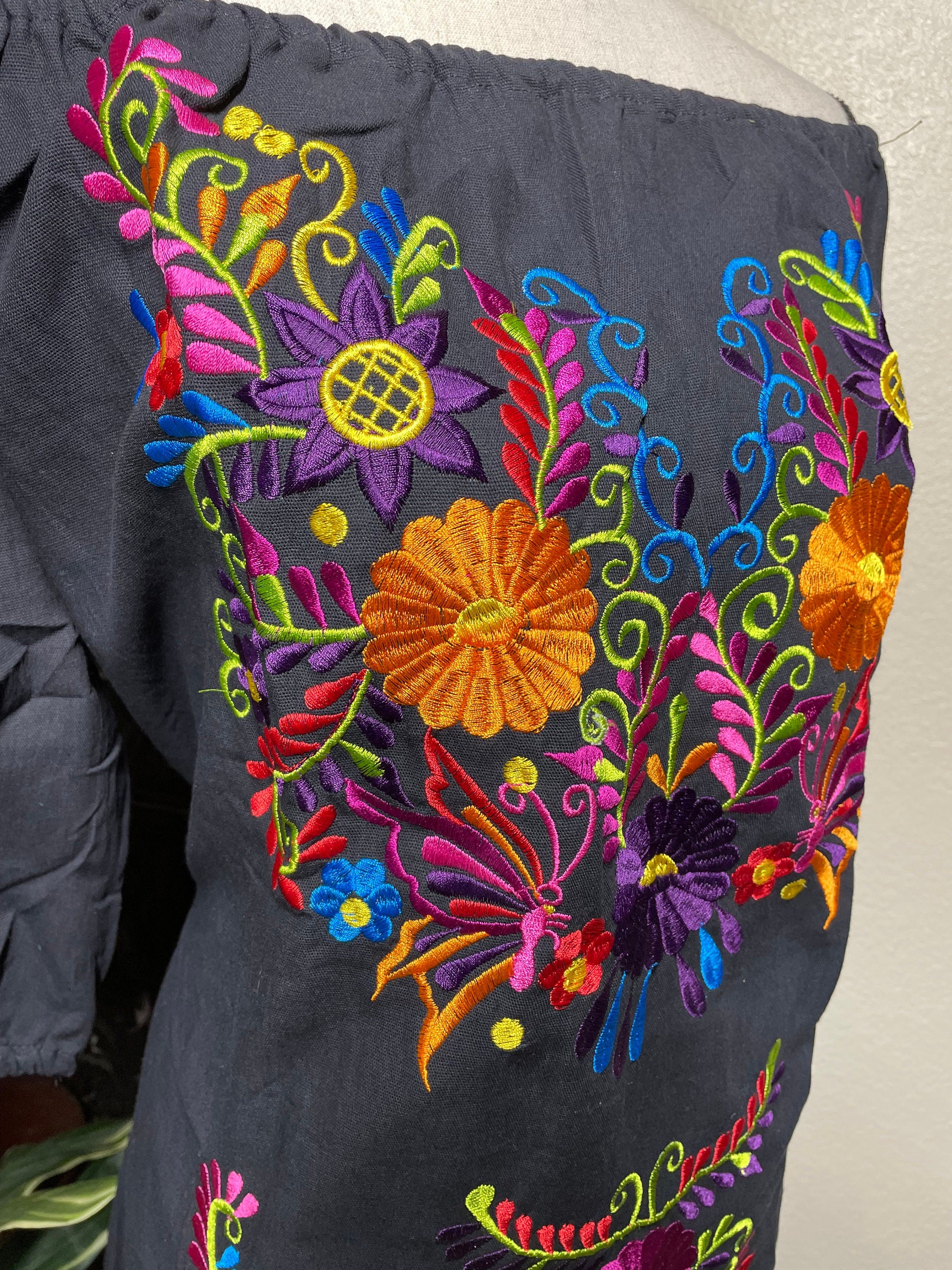 Image of Gorgeous Embroidered Artisanal Dress - Mexican Floral Dress from Chiapas, Mexico