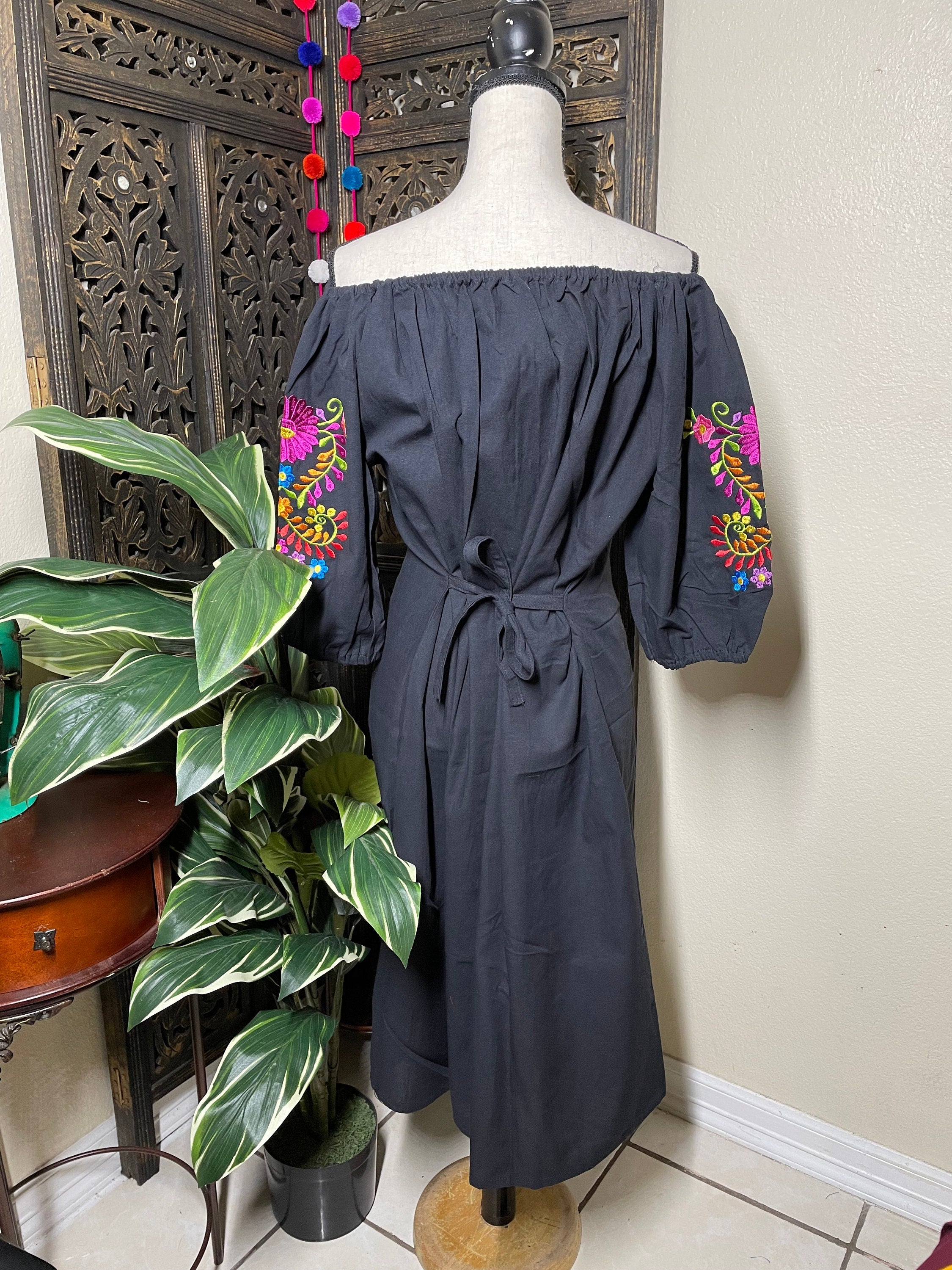 Image of Gorgeous Embroidered Artisanal Dress - Mexican Floral Dress from Chiapas, Mexico