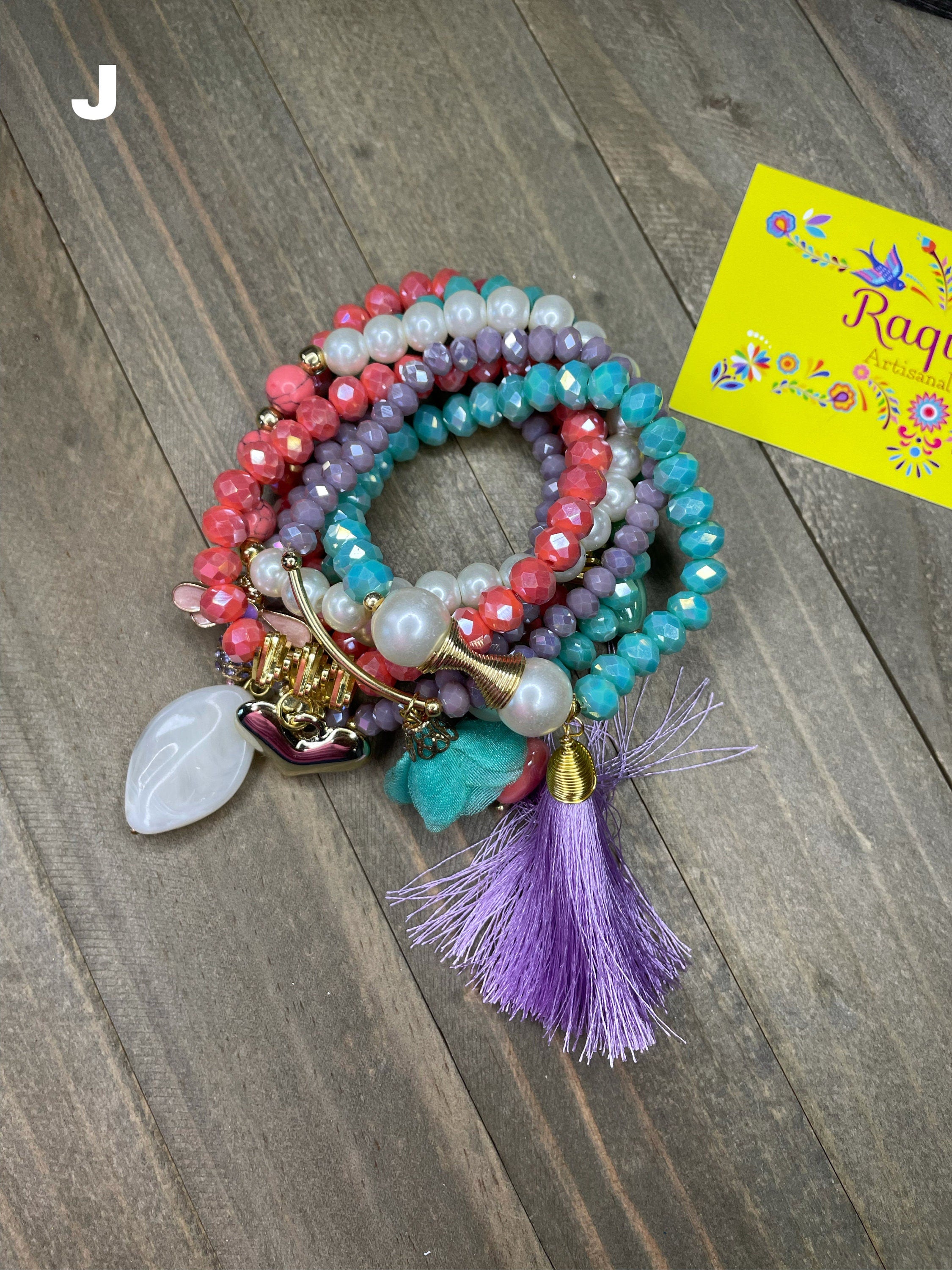 Image of Handmade Semanario Bracelet Set - 7 Bracelets - Mexican Bracelets made by our Oaxaca Artisan Partners