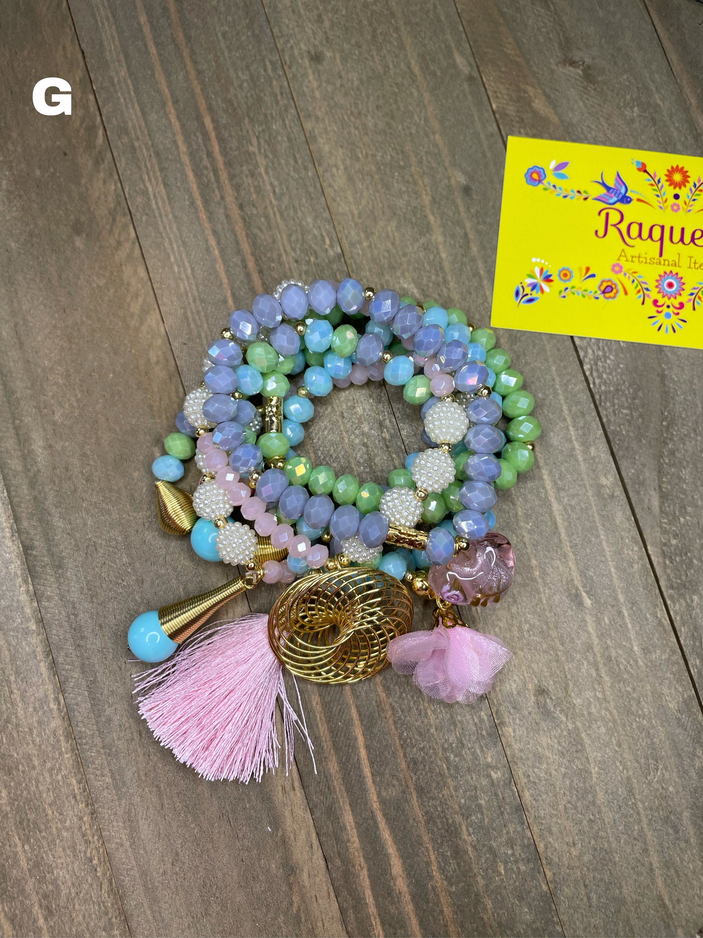 Image of Handmade Semanario Bracelet Set - 7 Bracelets - Mexican Bracelets made by our Oaxaca Artisan Partners