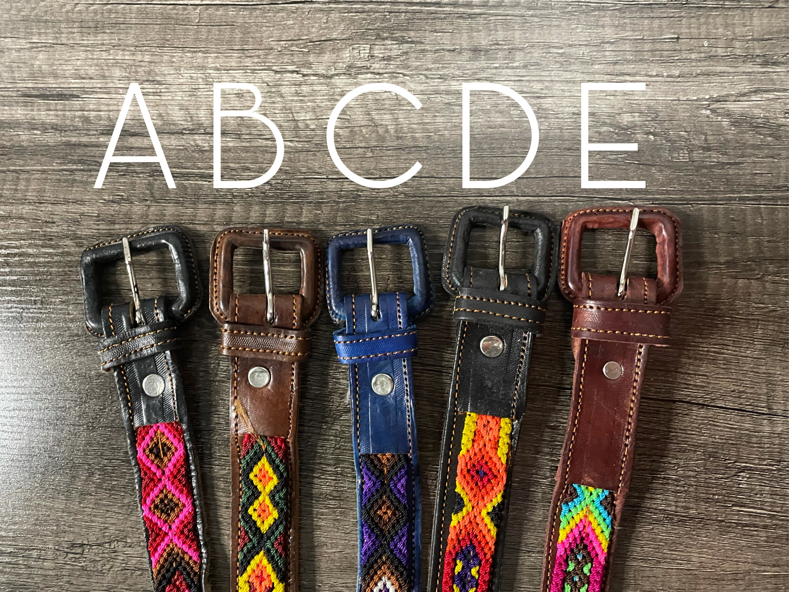 Image of Girls Unique Boho Embroidered Belt - Handmade Embroidered Belts - Boho Artisanal Belts
