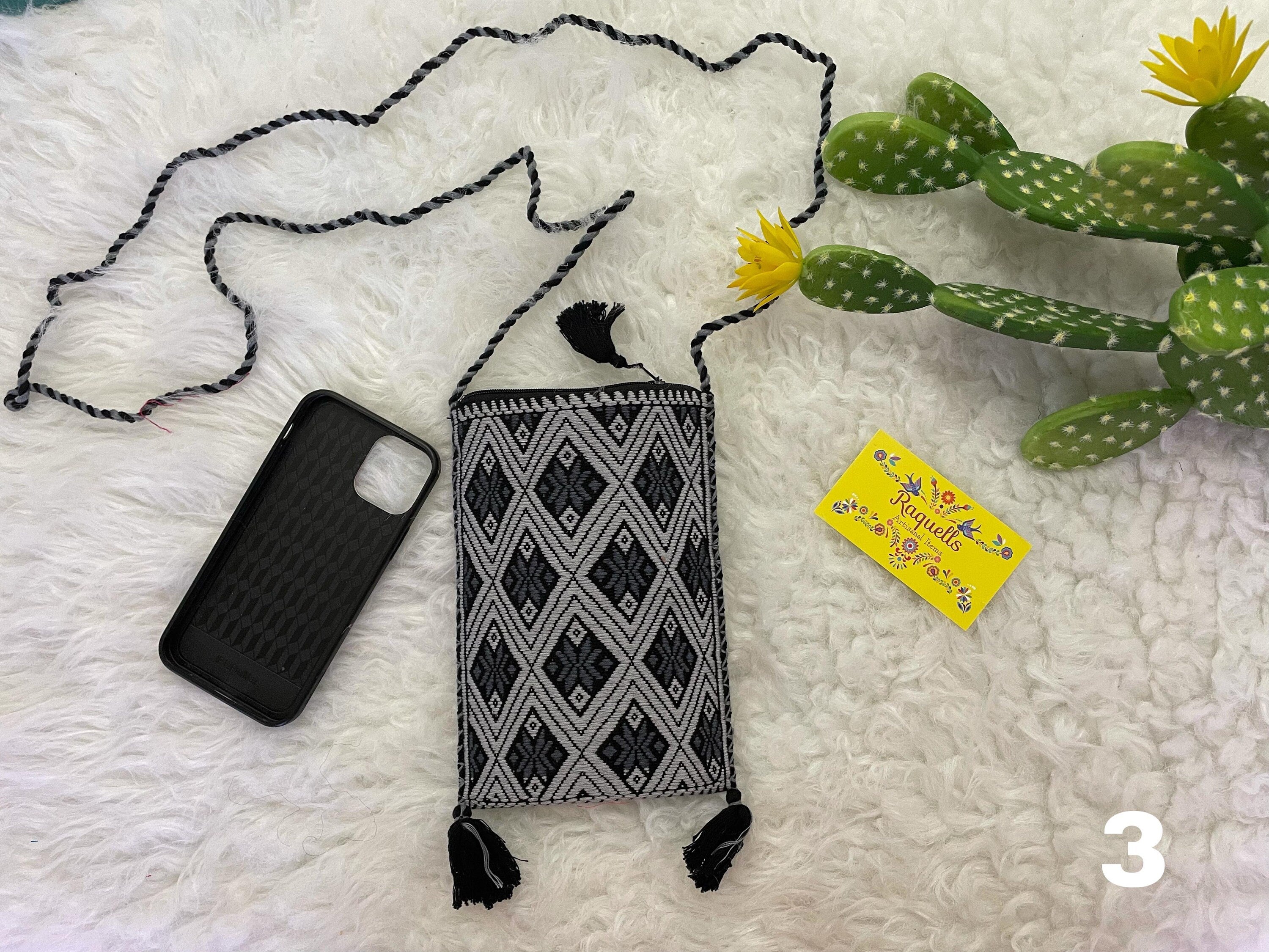 Image of Handmade Artisanal Phone Holders - Mexican Embroidery - Phone Crossbody