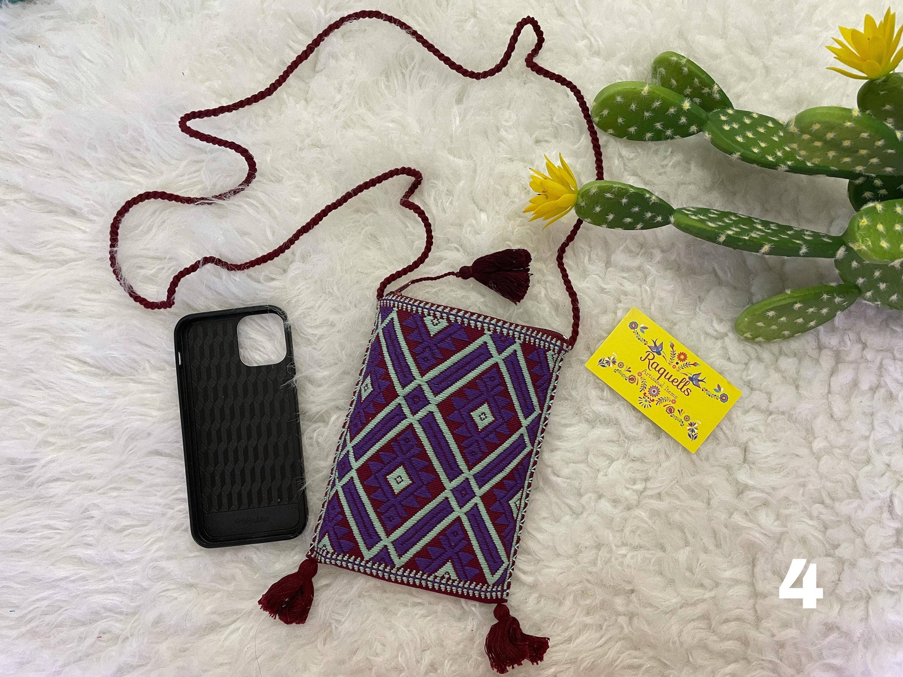 Image of Handmade Artisanal Phone Holders - Mexican Embroidery - Phone Crossbody