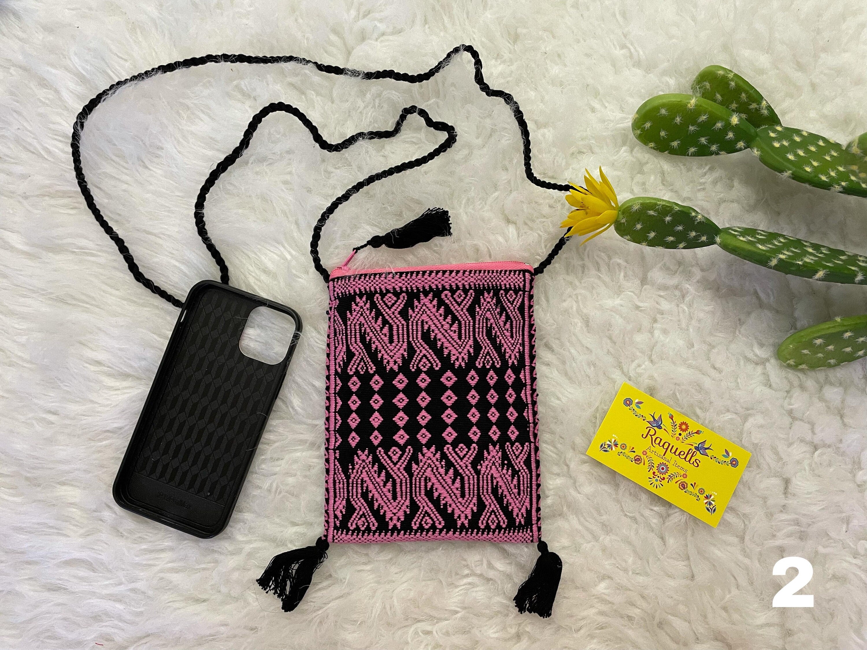 Image of Handmade Artisanal Phone Holders - Mexican Embroidery - Phone Crossbody