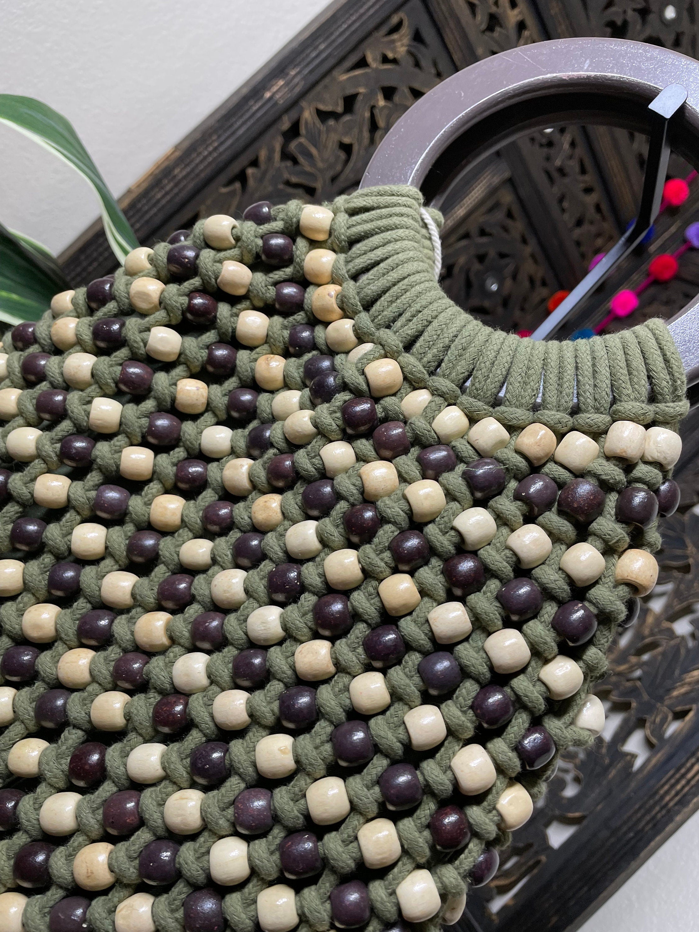 Image of Beautiful Handmade Beaded Boho Purse