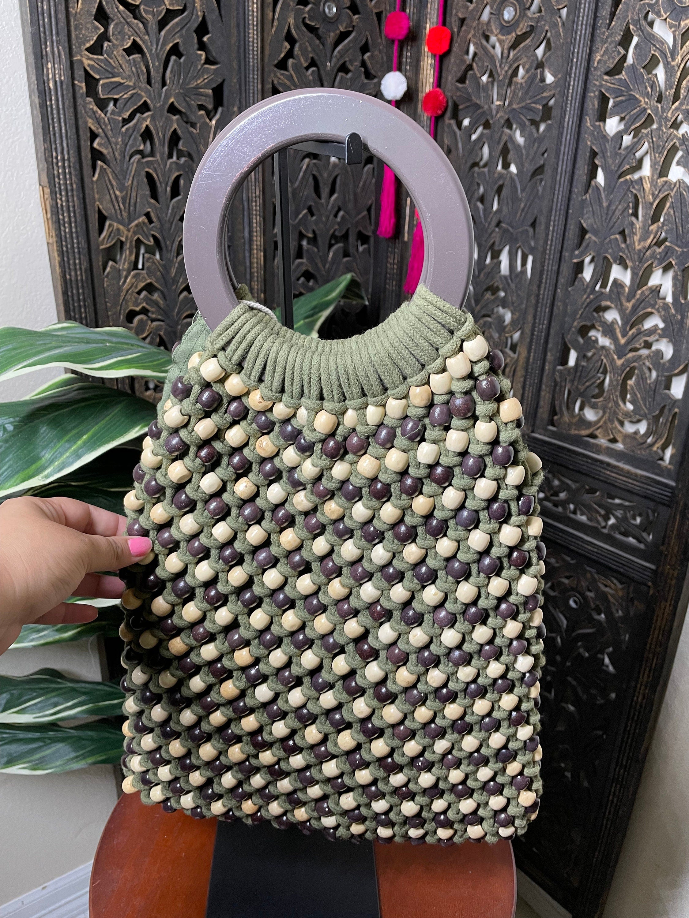 Image of Beautiful Handmade Beaded Boho Purse