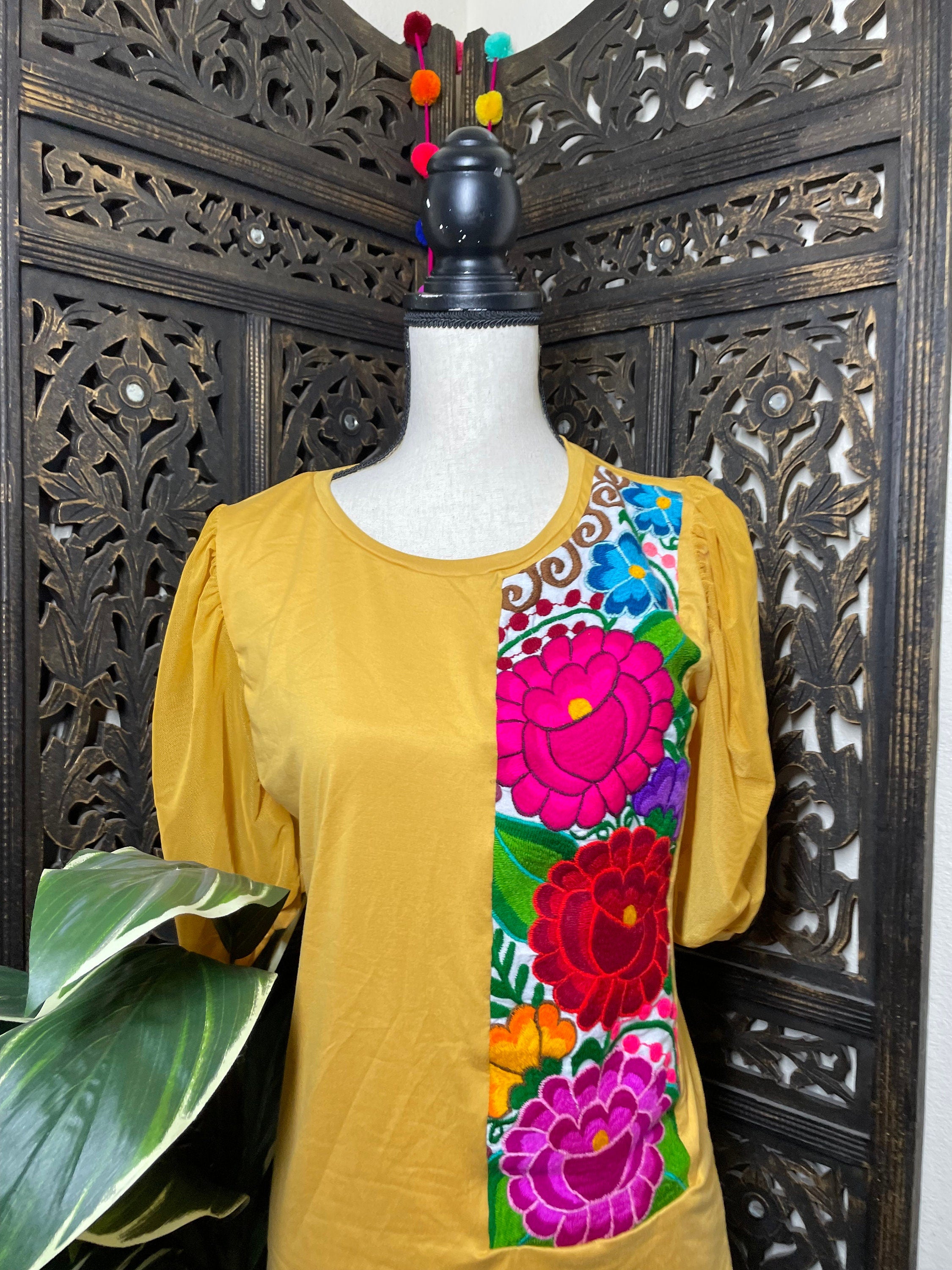 Image of Trendy Floral Embroidered Blouse - Artisan Made Embroidered Blouse - Chiapas, Mexico