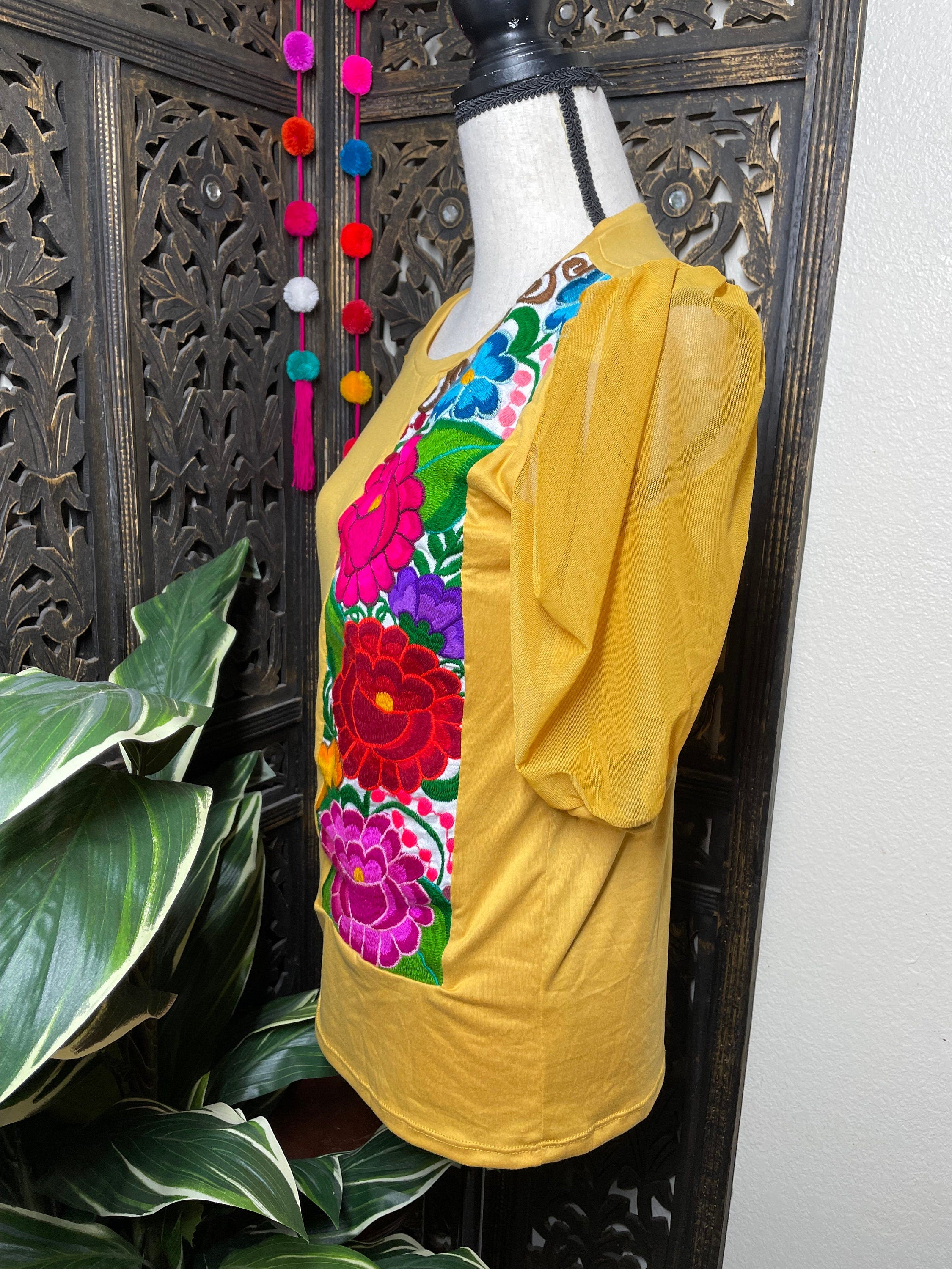 Trendy Floral Embroidered Blouse - Artisan Made Embroidered Blouse - Chiapas, Mexico