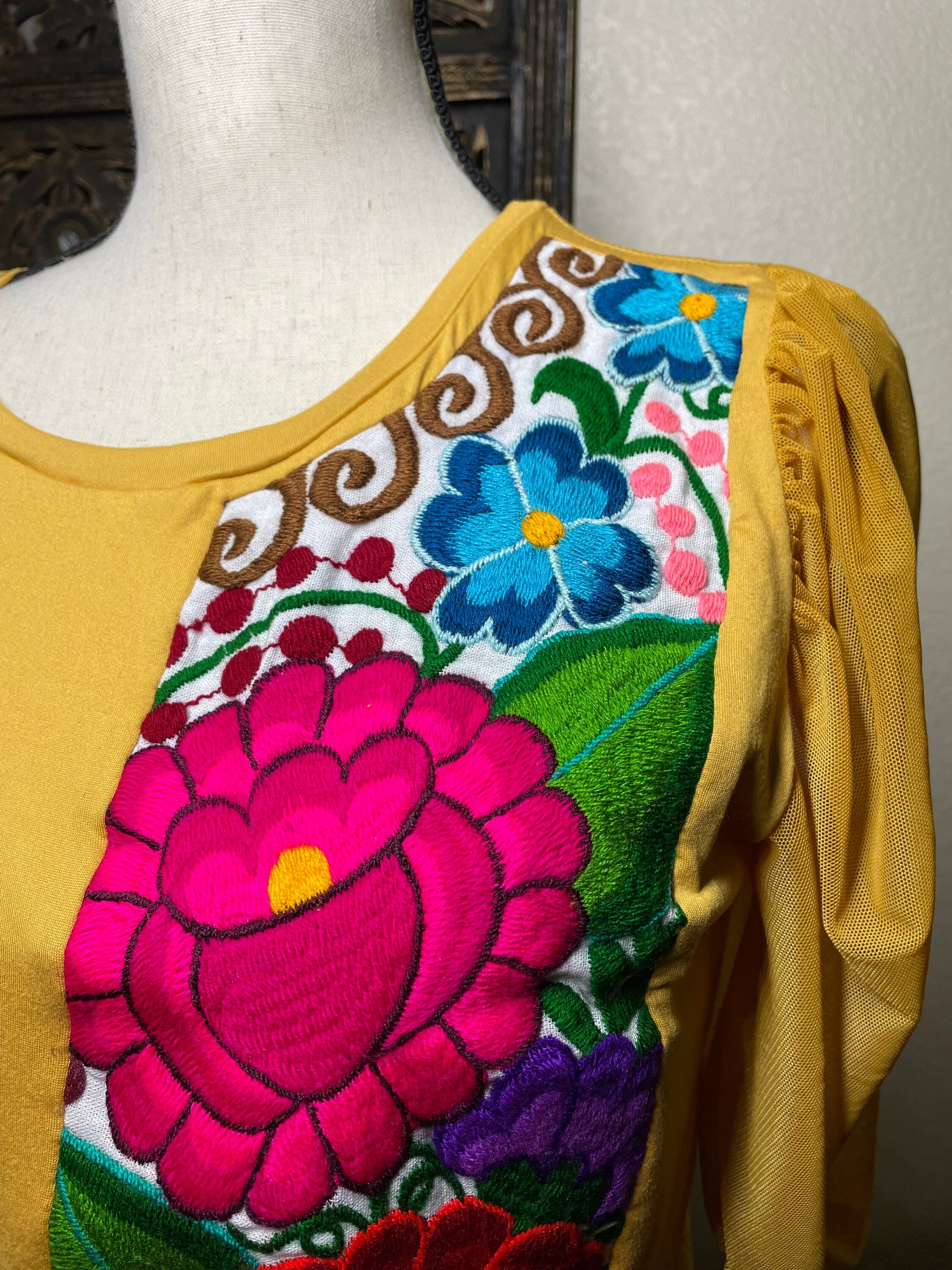 Trendy Floral Embroidered Blouse - Artisan Made Embroidered Blouse - Chiapas, Mexico