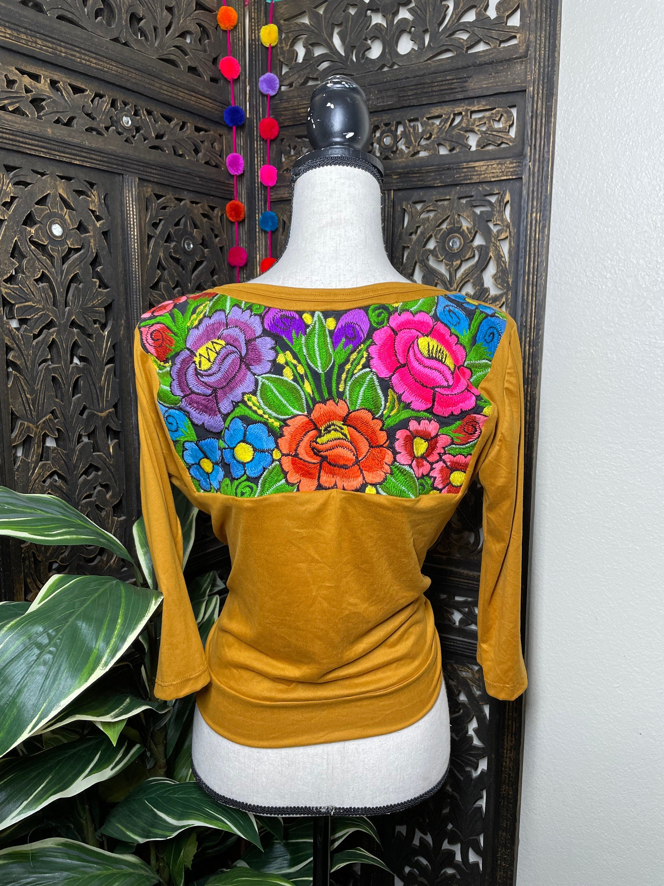 Image of Trendy Embroidered Sweater - Handmade Mexican Embroidered Sweater - Chiapas, Mexico