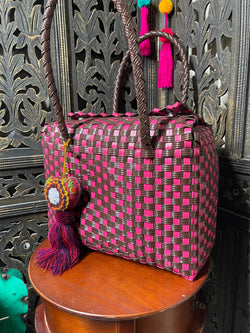 Image of Handwoven Recycled Shoulder Bag - Artisan Made Purse from Chiapas, Mexico
