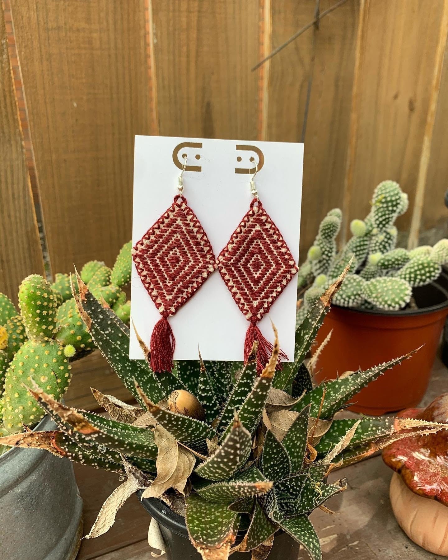Beautiful Handmade Artisanal Earrings - Hand Woven Earrings from Chiapas, Mexico