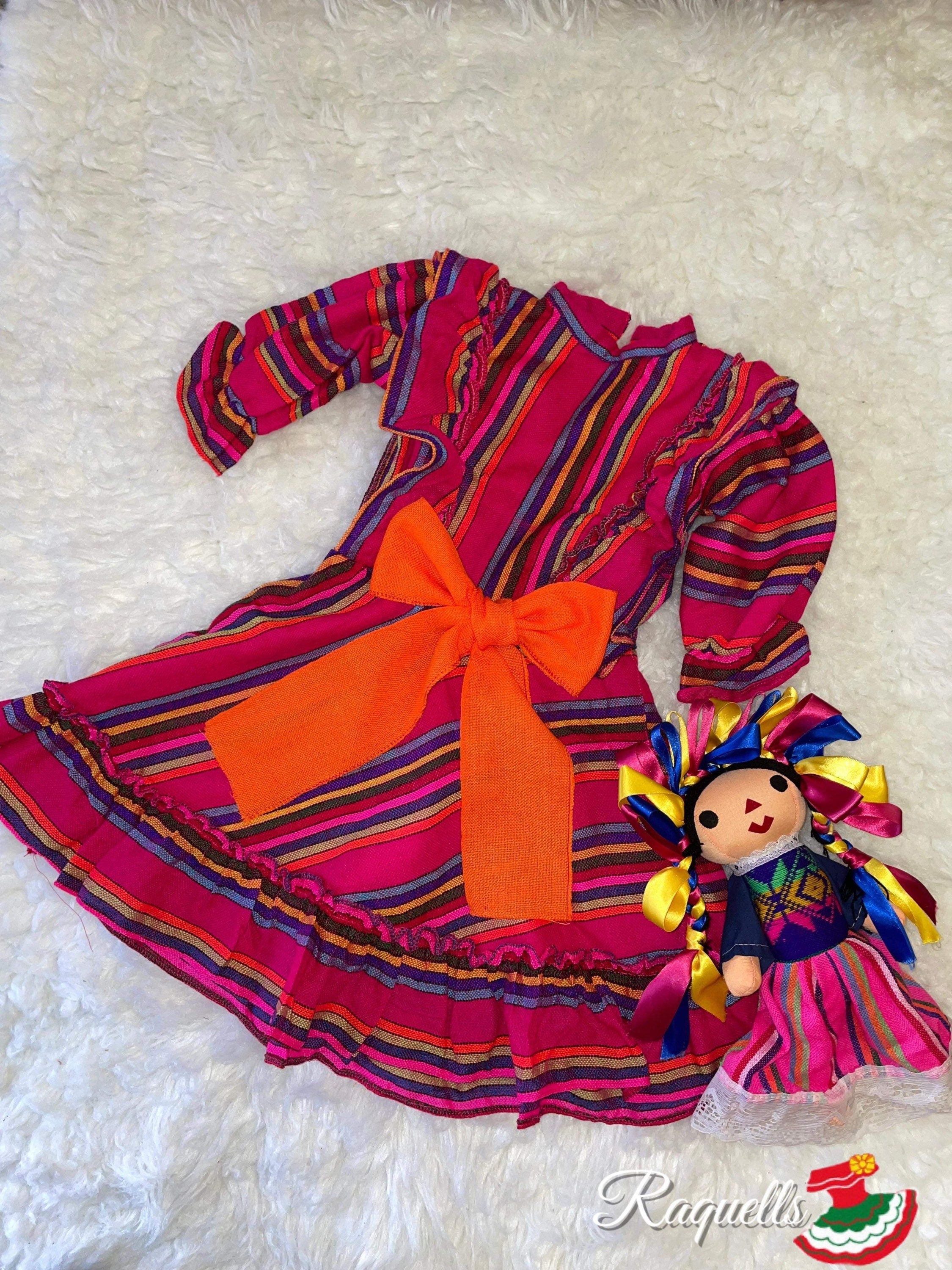 Image of Beautiful Girls Handmade Mexican Dress - Artisan Made Mexican Dress - 12 months