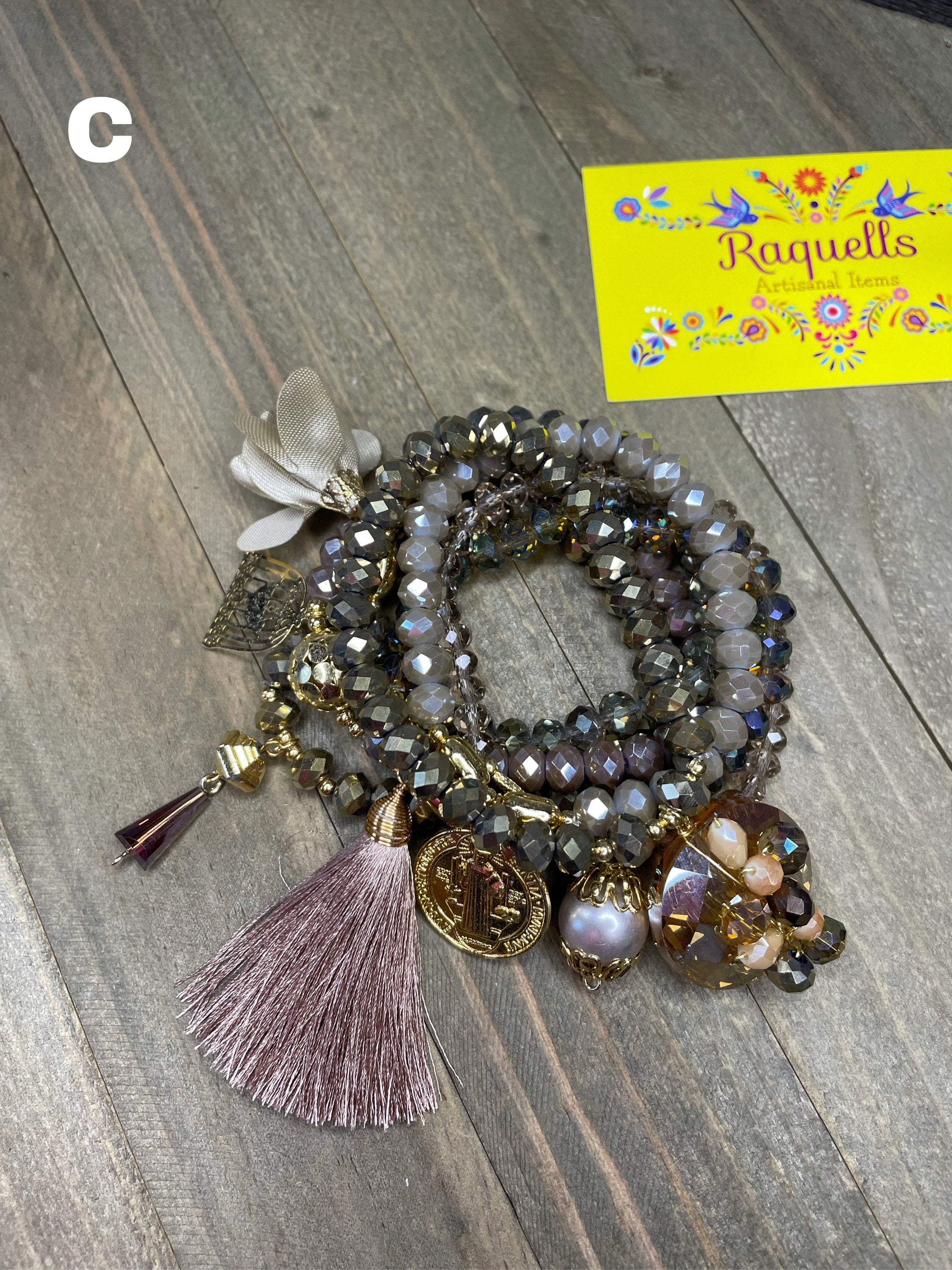 Image of Handmade Semanario Bracelet Set - 7 Bracelets - Mexican Bracelets made by our Oaxaca Artisan Partners