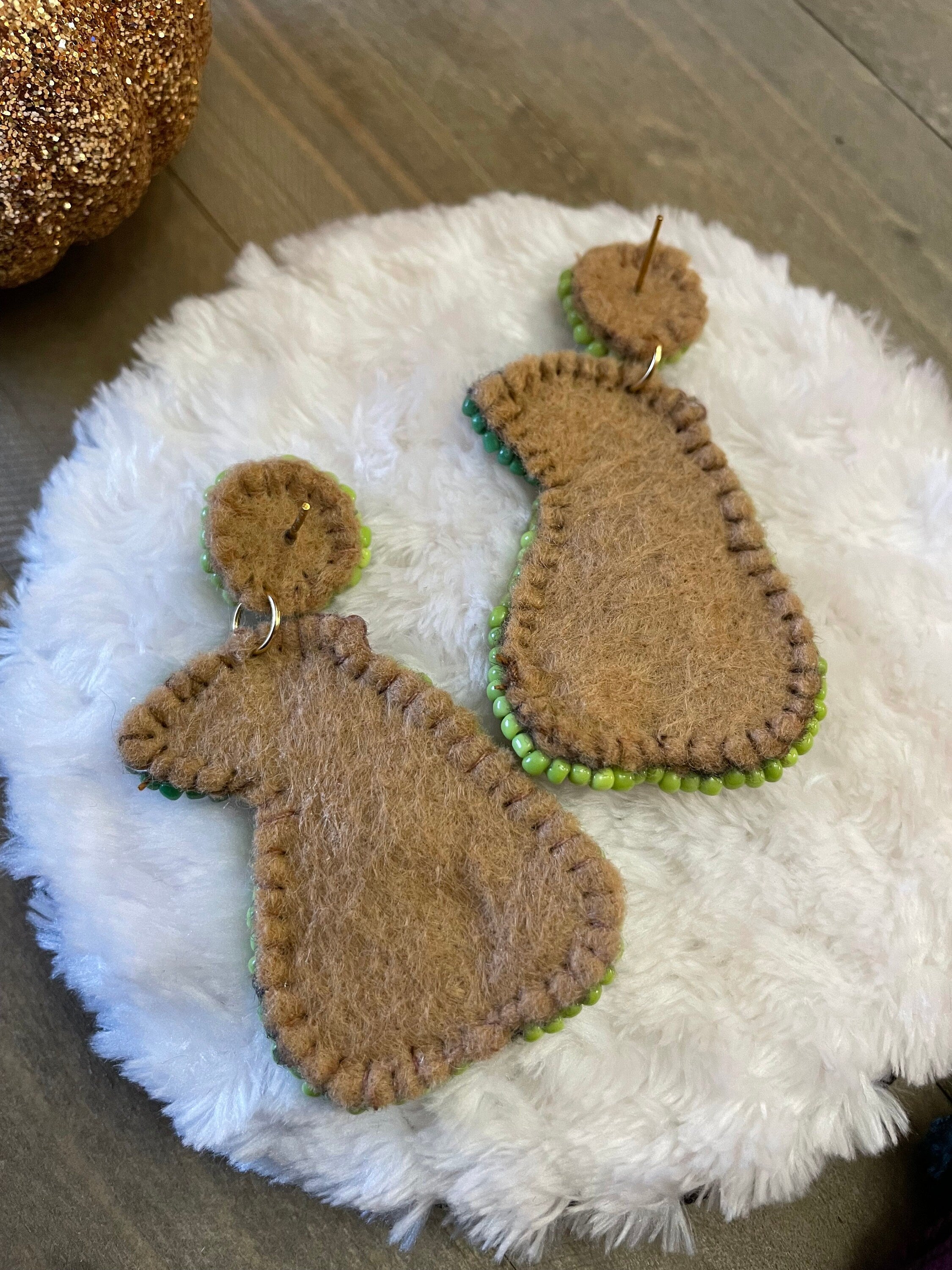Image of Beautiful Hand Beaded Fruit Earrings - Artisan Made Earrings from Guadalajara, Mexico - Halloween Earrings