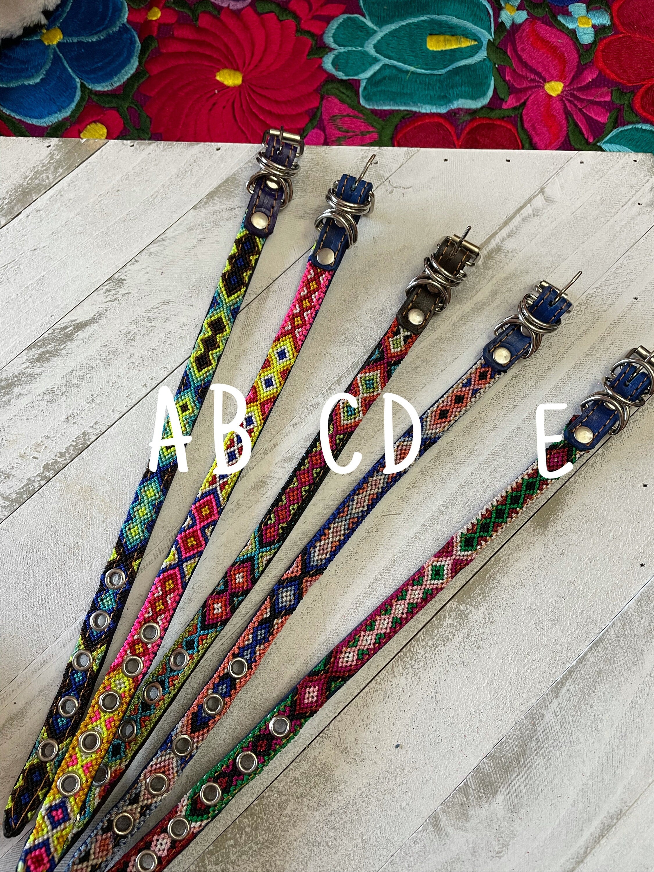 Mexican Extra Small Dog Collars - Artisanal Handmade Dog Collars