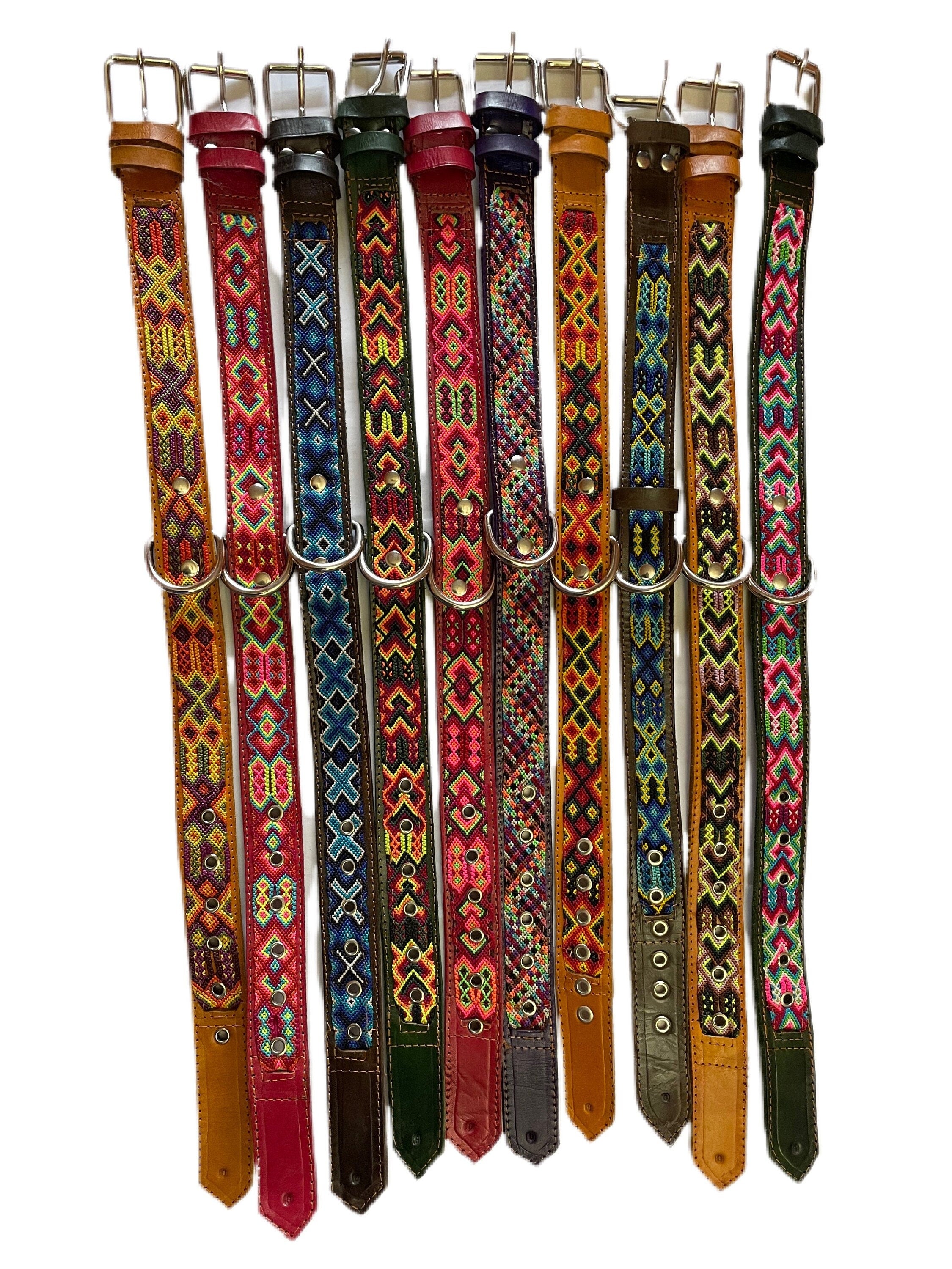 Image of Mexican Large Breed Dog Collars - Artisanal Handmade Dog Collars - Leather Collars