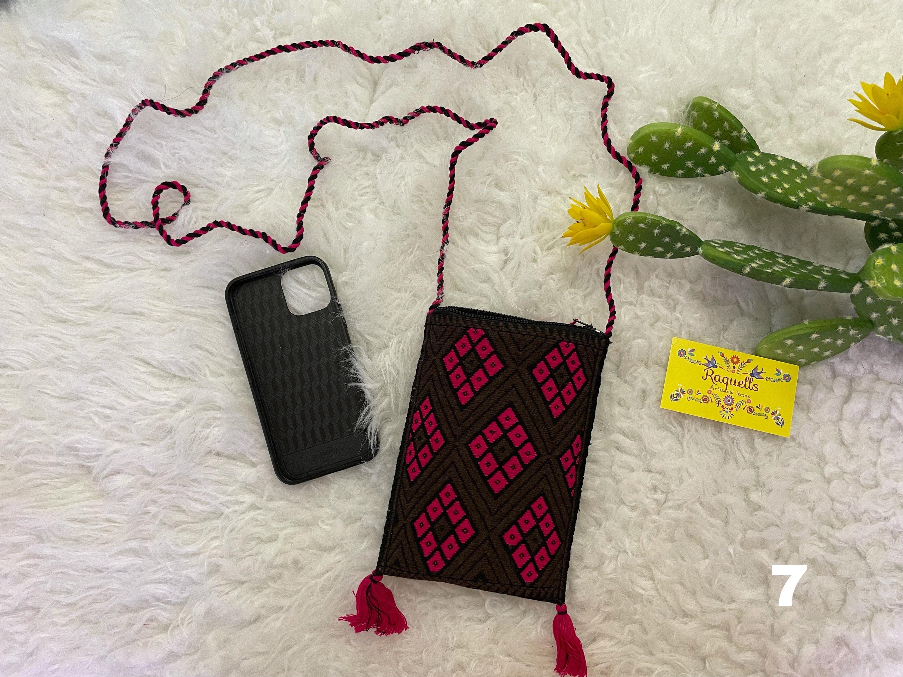 Image of Handmade Artisanal Phone Holders - Mexican Embroidery - Phone Crossbody