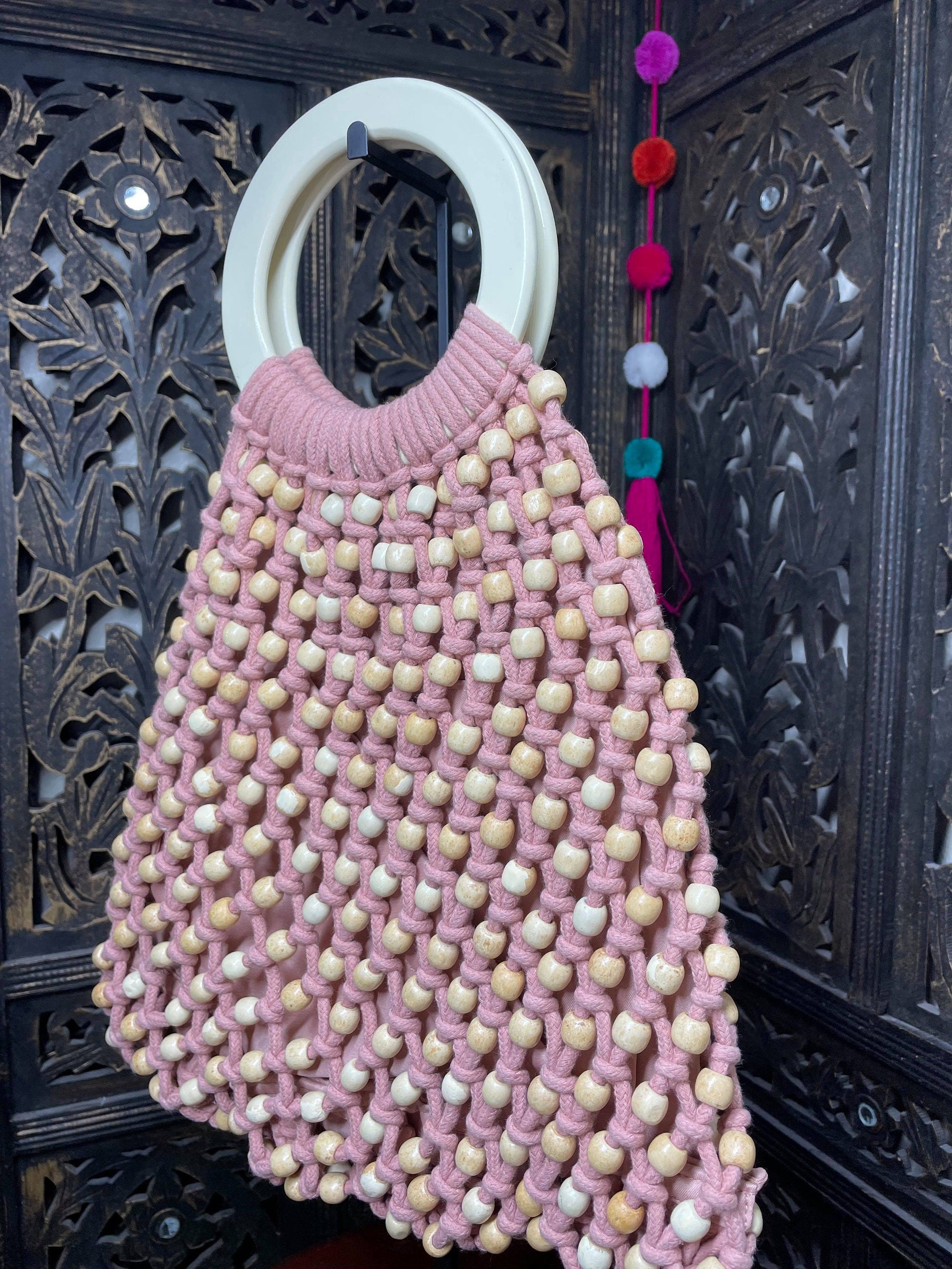 Image of Beautiful Handmade Beaded Boho Purse