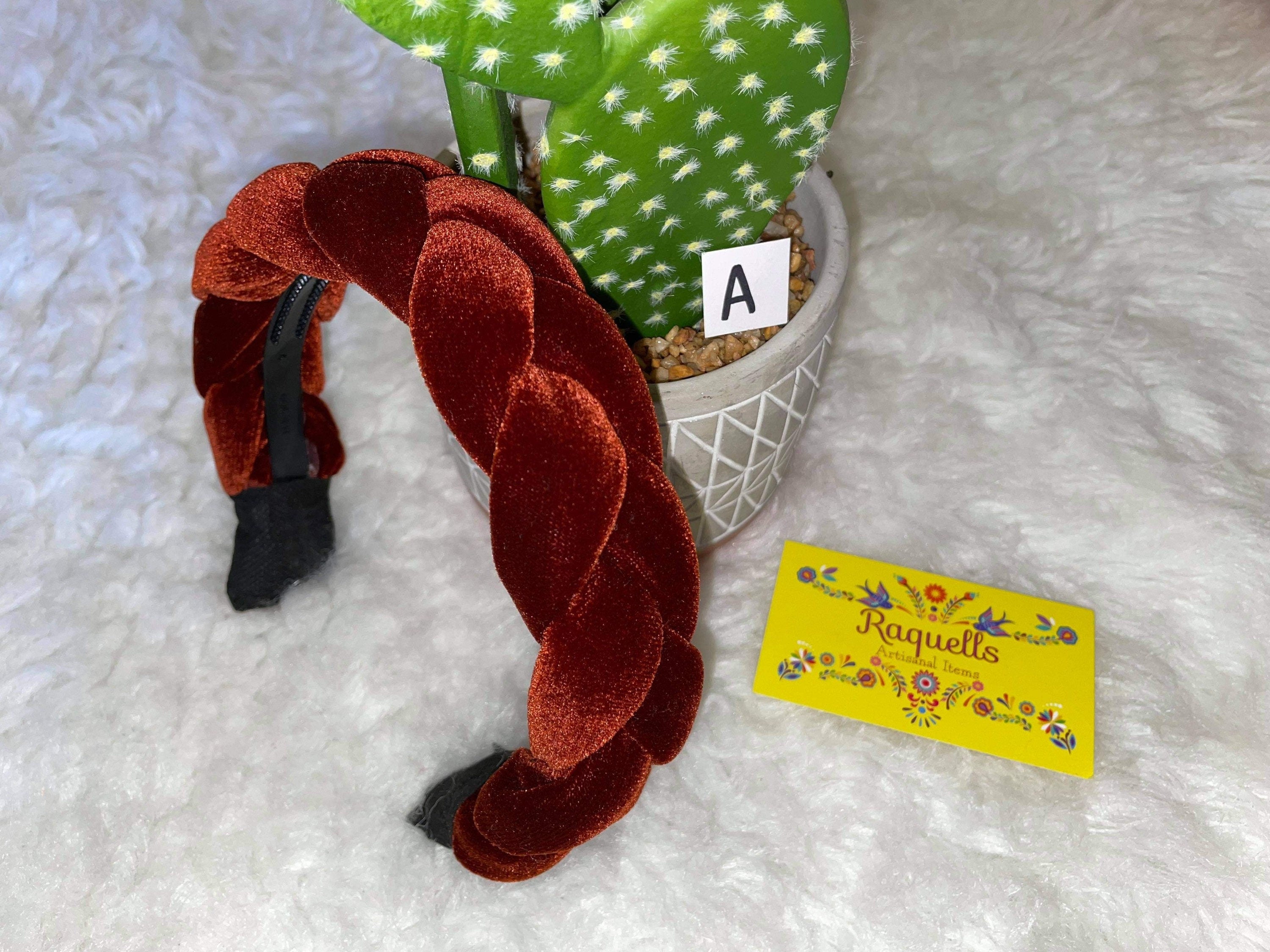 Image of Velvet Braided Headbands - Artisan Made Headbands - Headbands made in Chiapas, Mexico