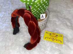Image of Velvet Braided Headbands - Artisan Made Headbands - Headbands made in Chiapas, Mexico