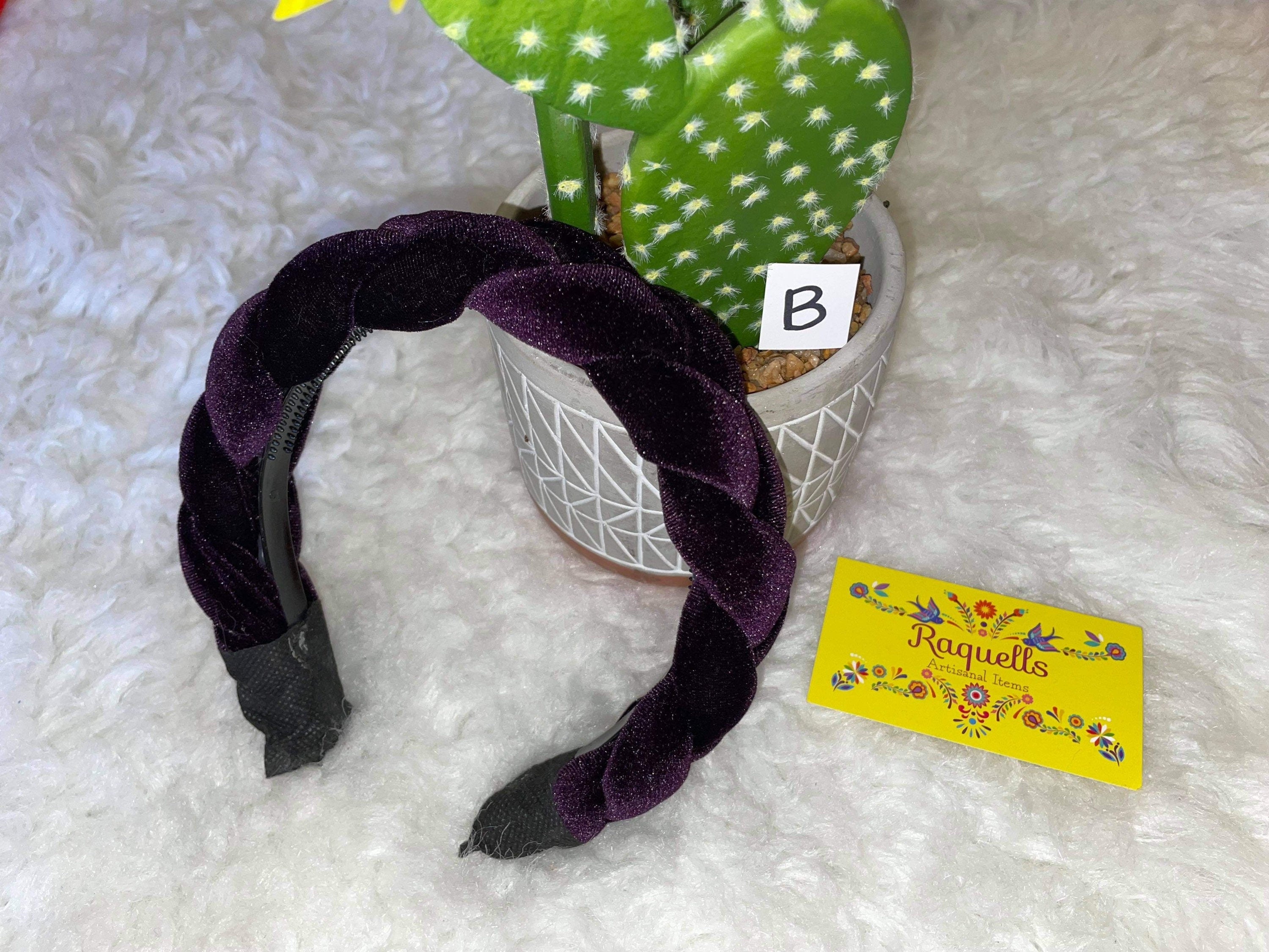 Image of Velvet Braided Headbands - Artisan Made Headbands - Headbands made in Chiapas, Mexico